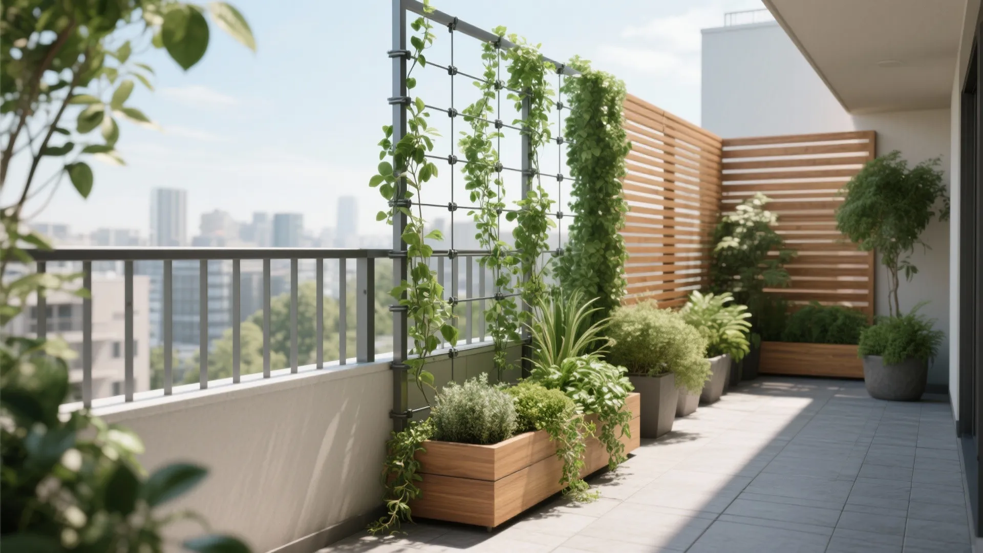 Vertical Greenery for Privacy and Cooling