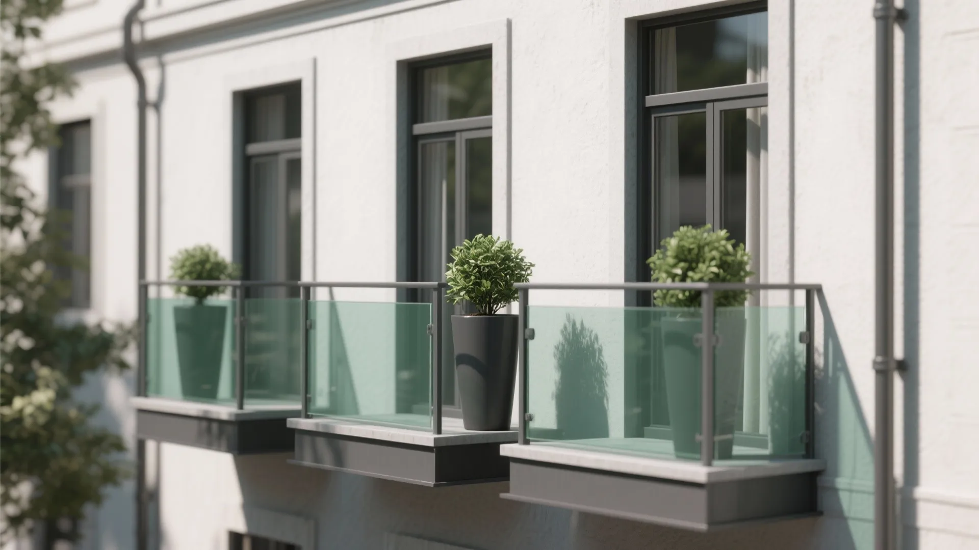 2) Vertical Green Rhythm From the Street