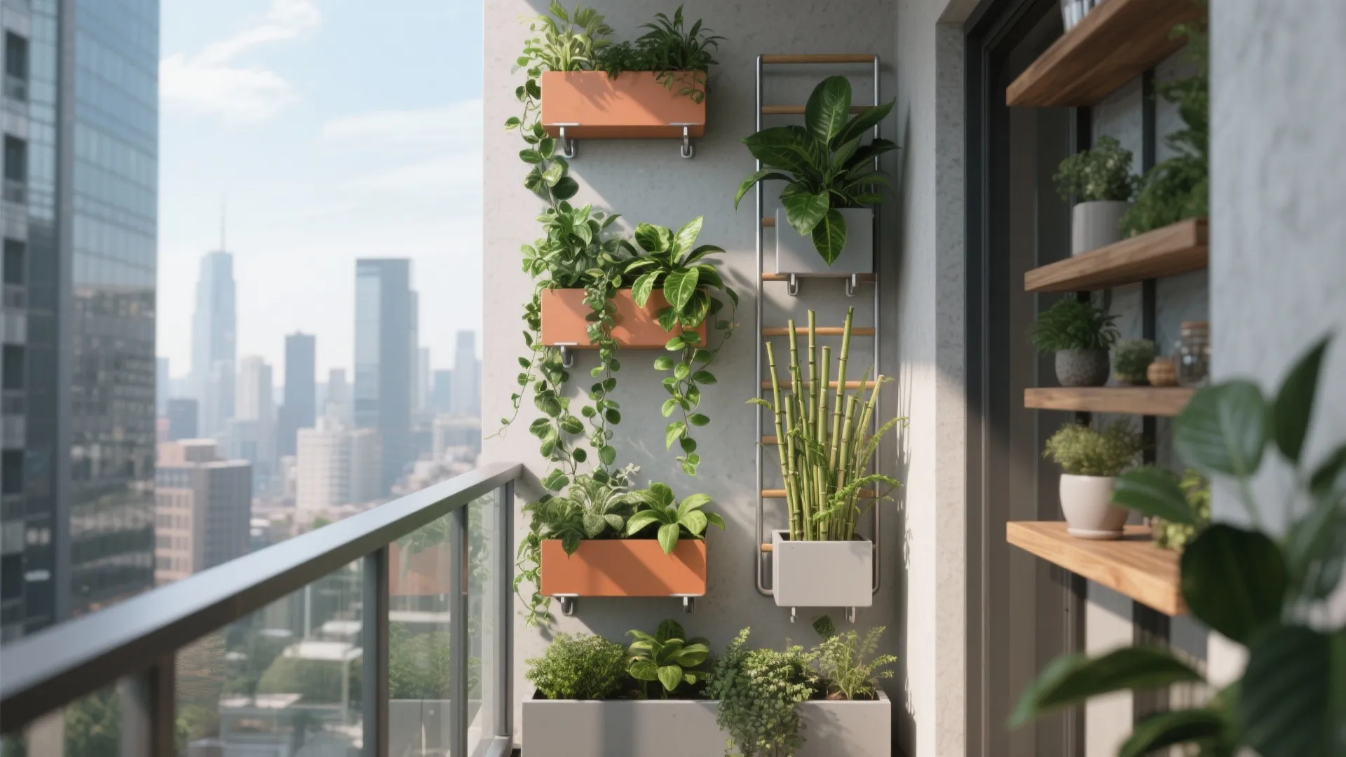 Vertical layers for privacy and lushness