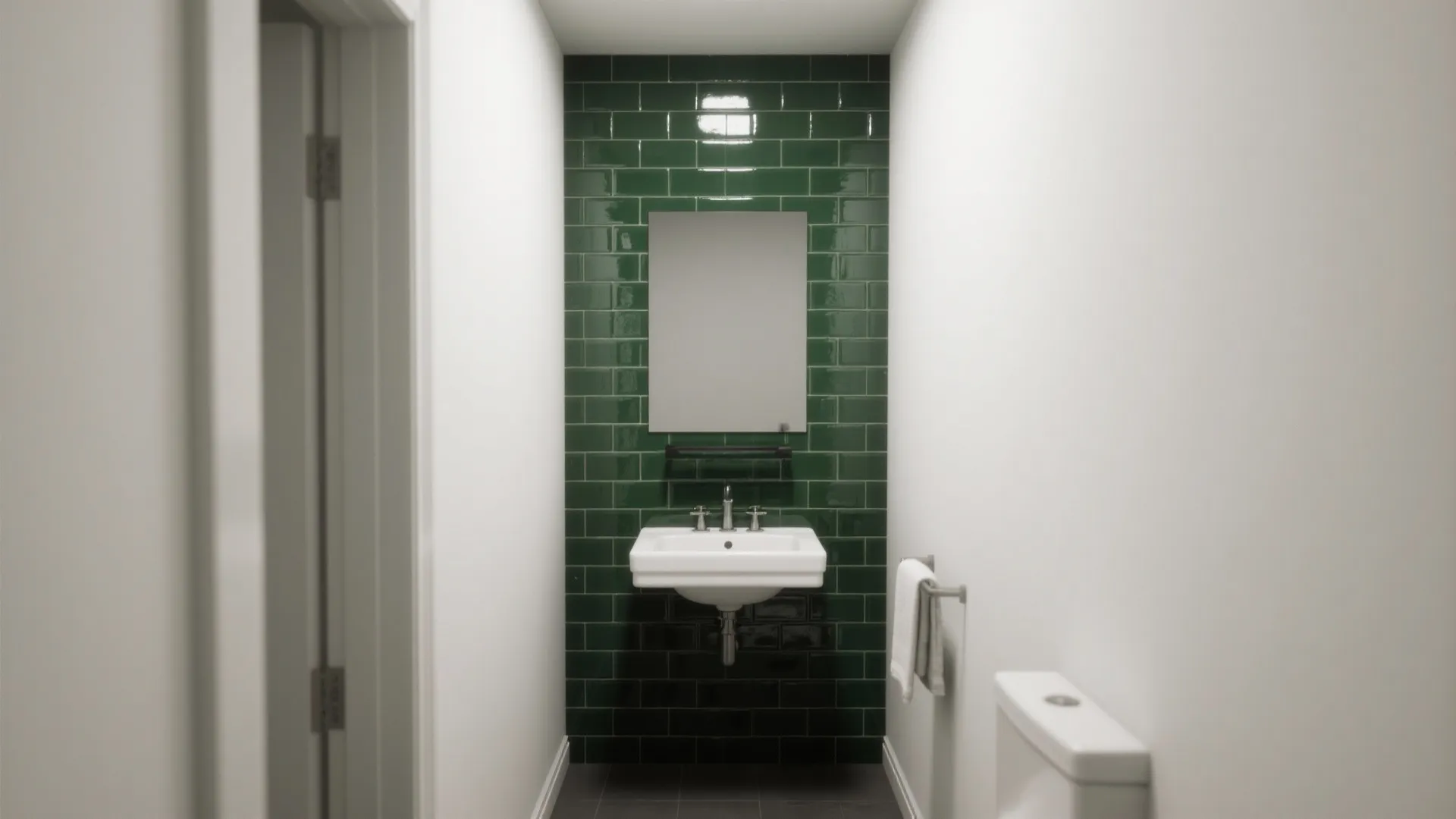 2. Vertical Green Accent Wall