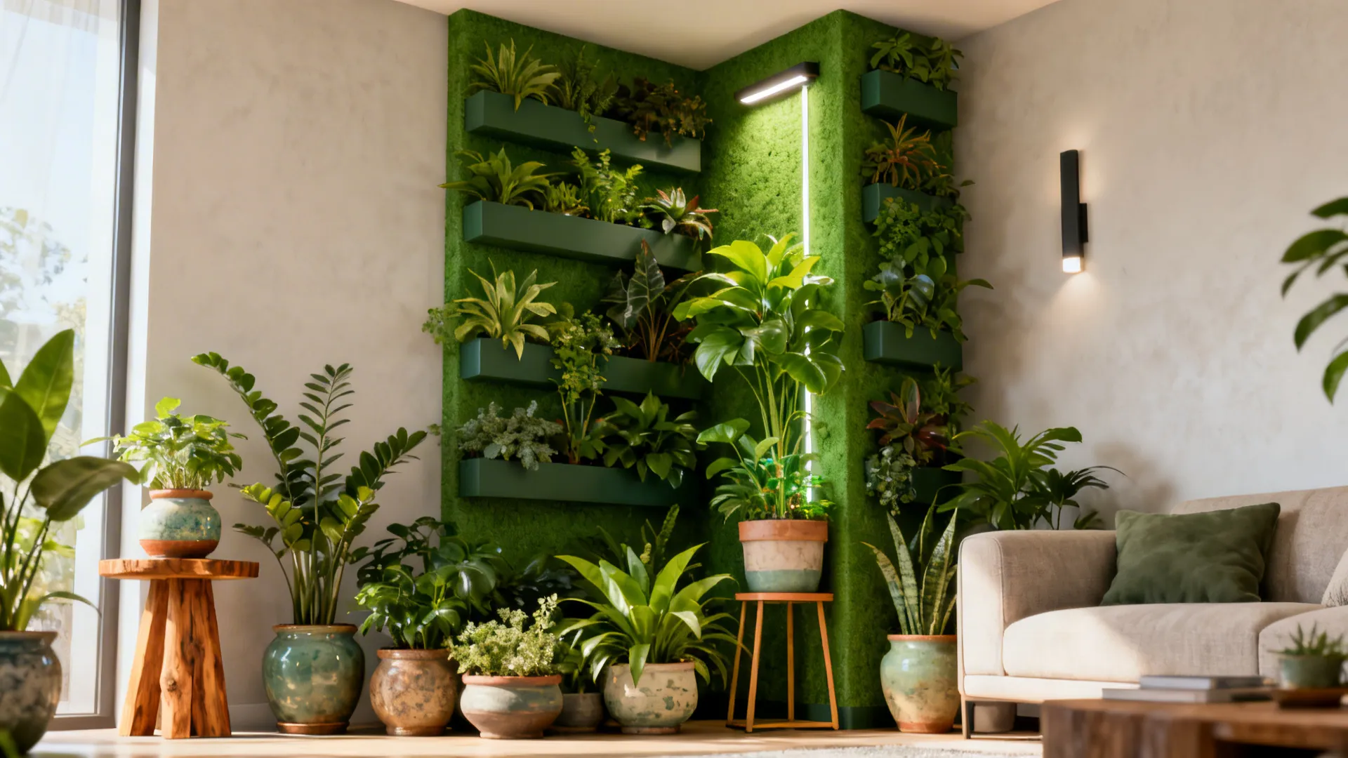 2. Vertical Green Corner