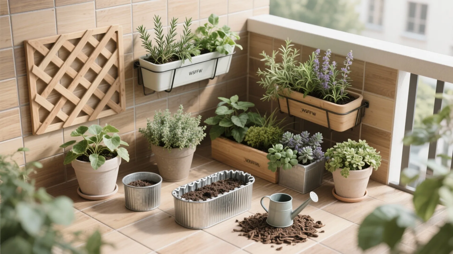 Vertical greens with hardy, low-care plants