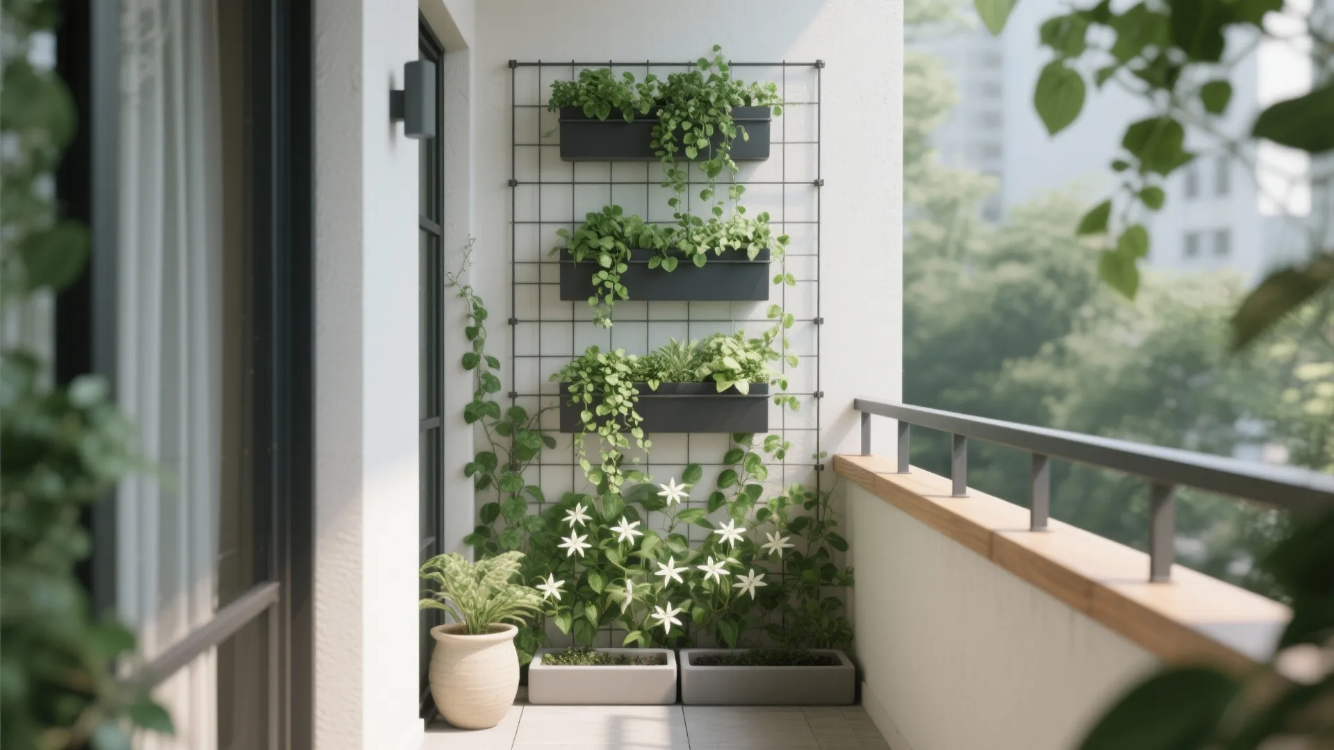 Vertical Green Wall Layering