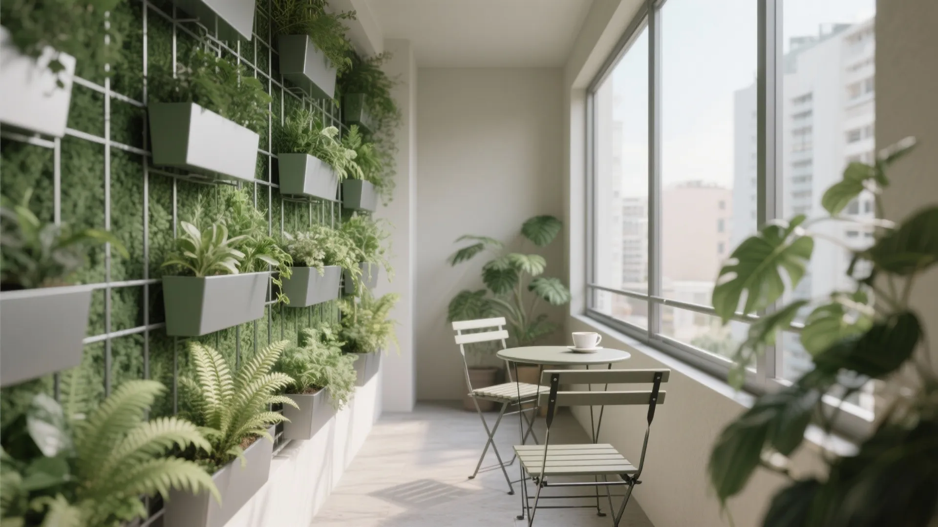 Minimalist Vertical Green Wall