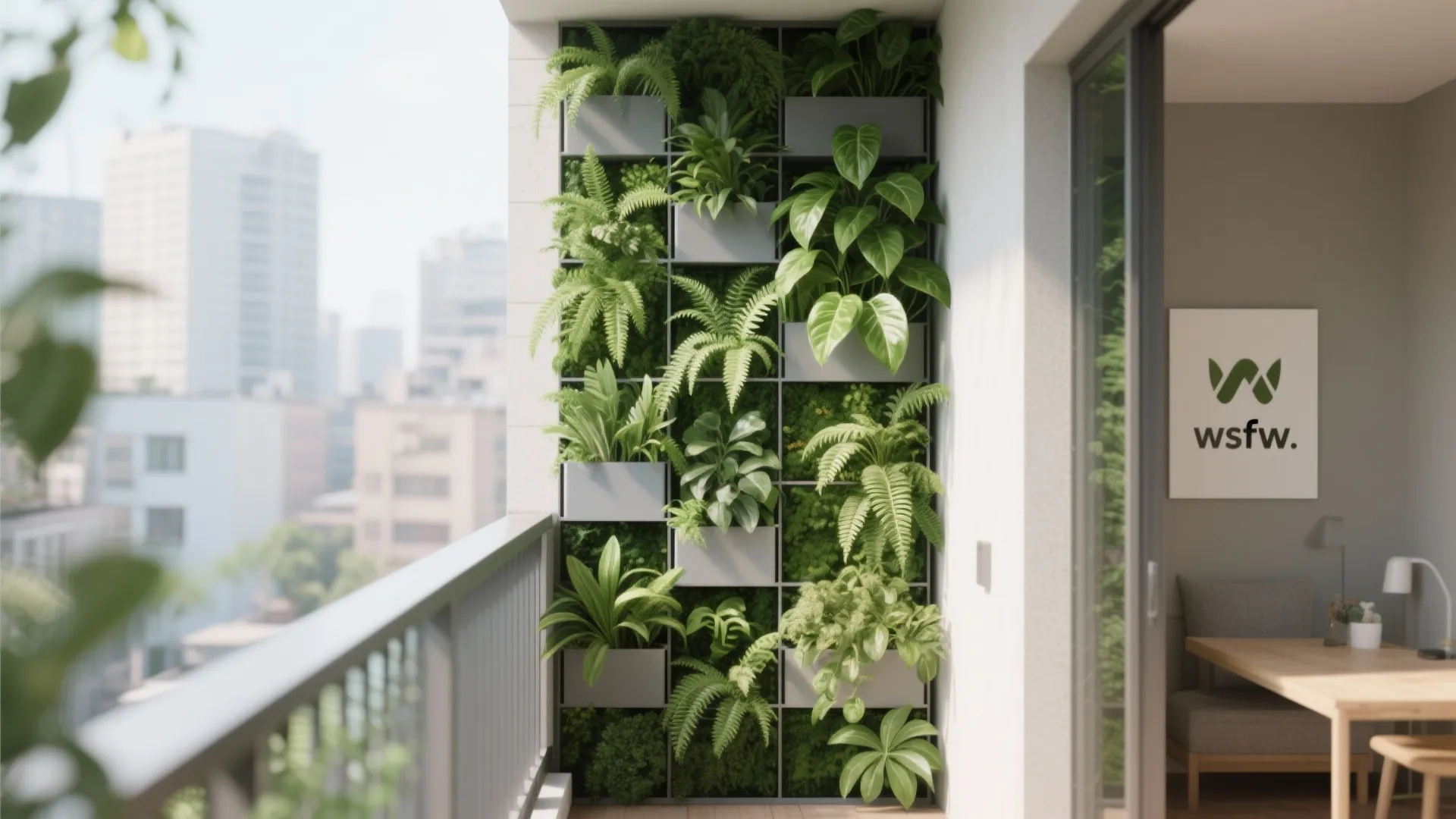 Modular stackable boxes for vertical green walls