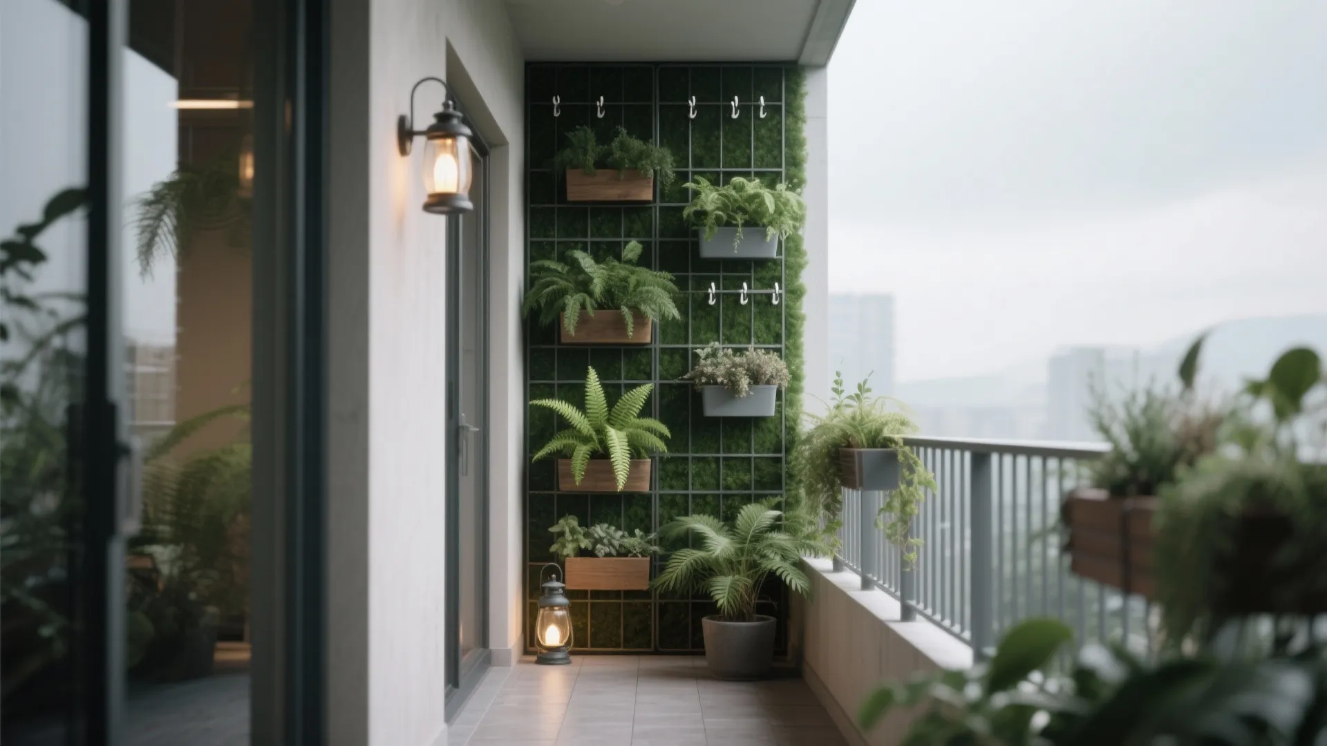 Vertical Green Wall with Modular Grids