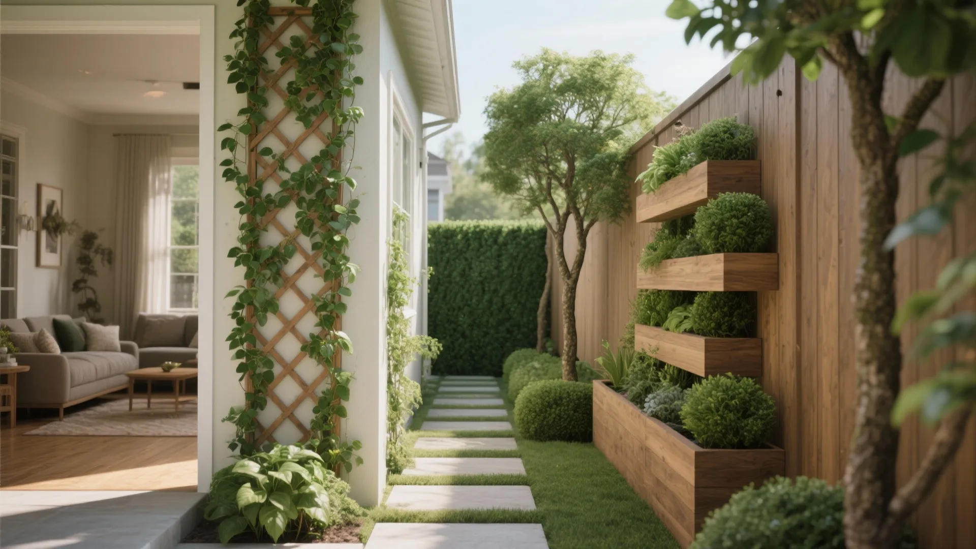 3. Vertical greenery and living screens