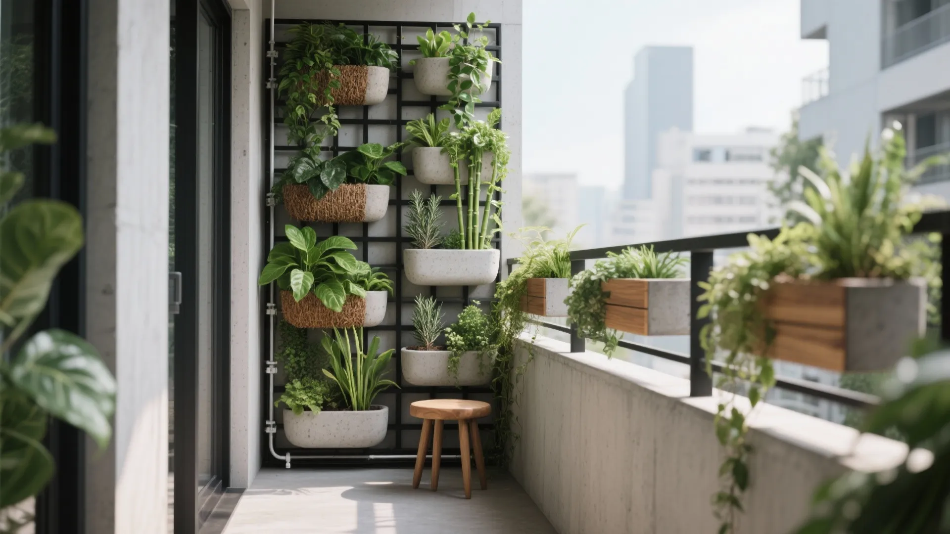Vertical greenery for tiny balconies