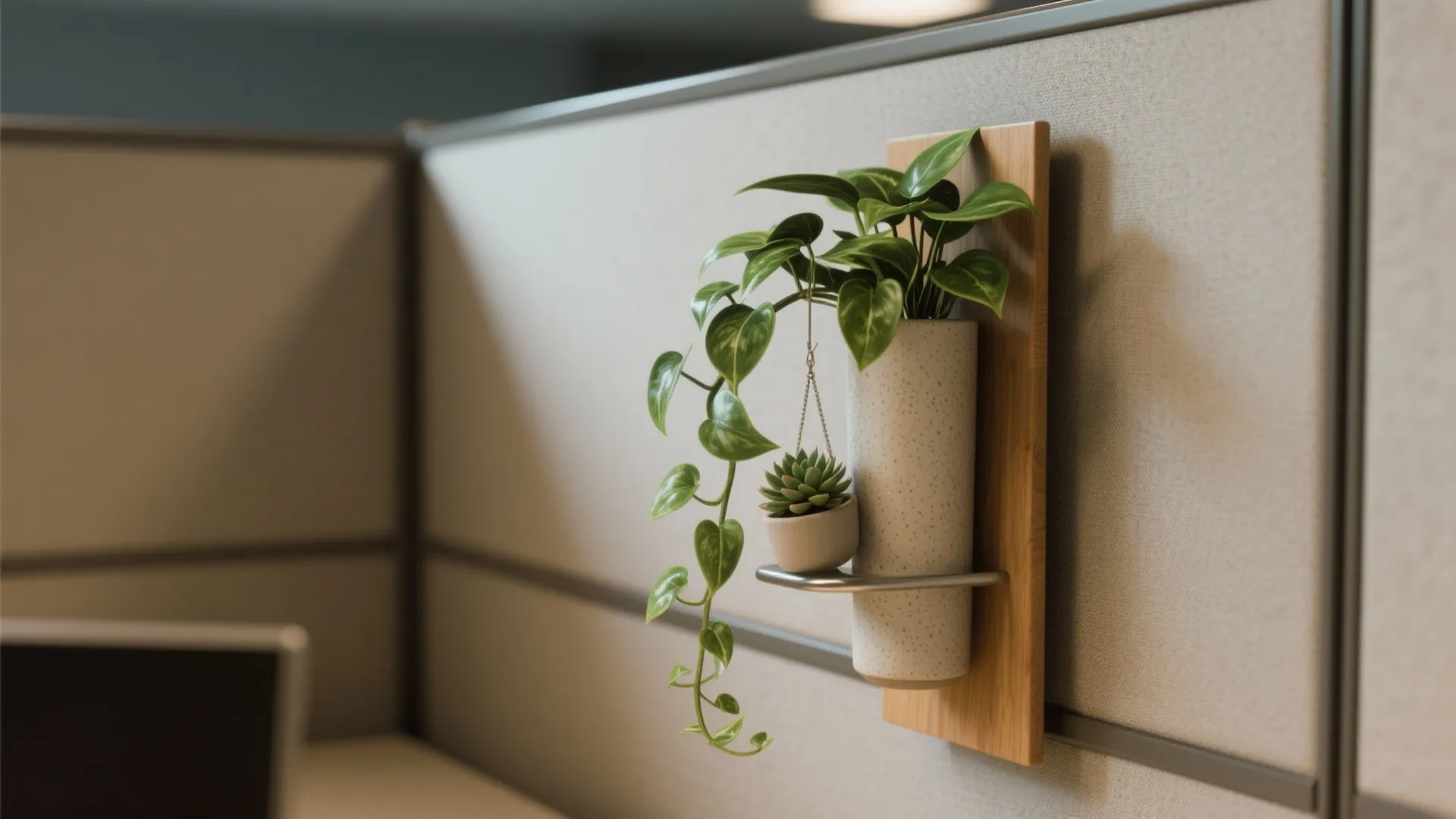 1. Vertical Greenery and Slim Planters