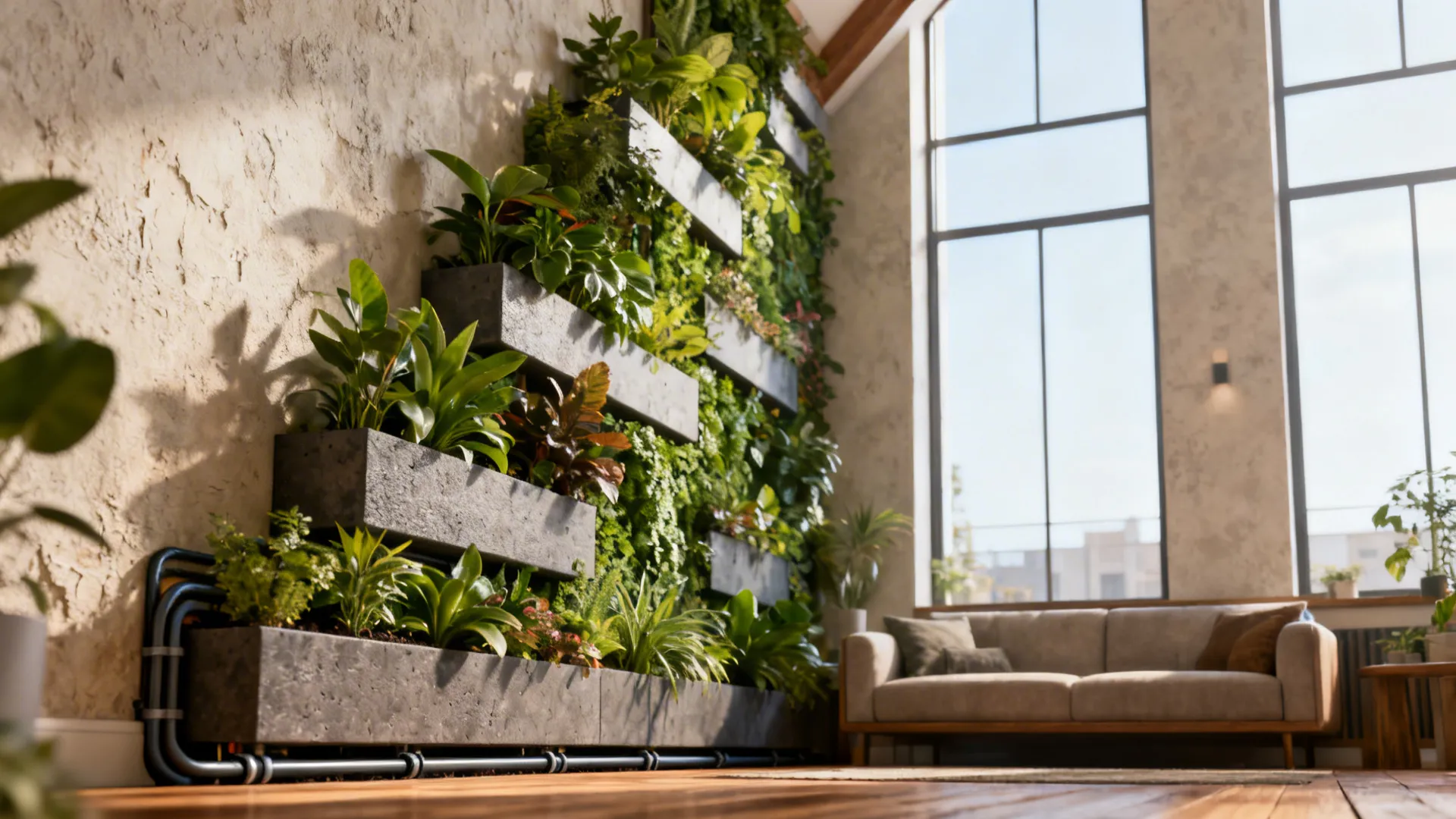 2. Vertical Greenery and Living Art