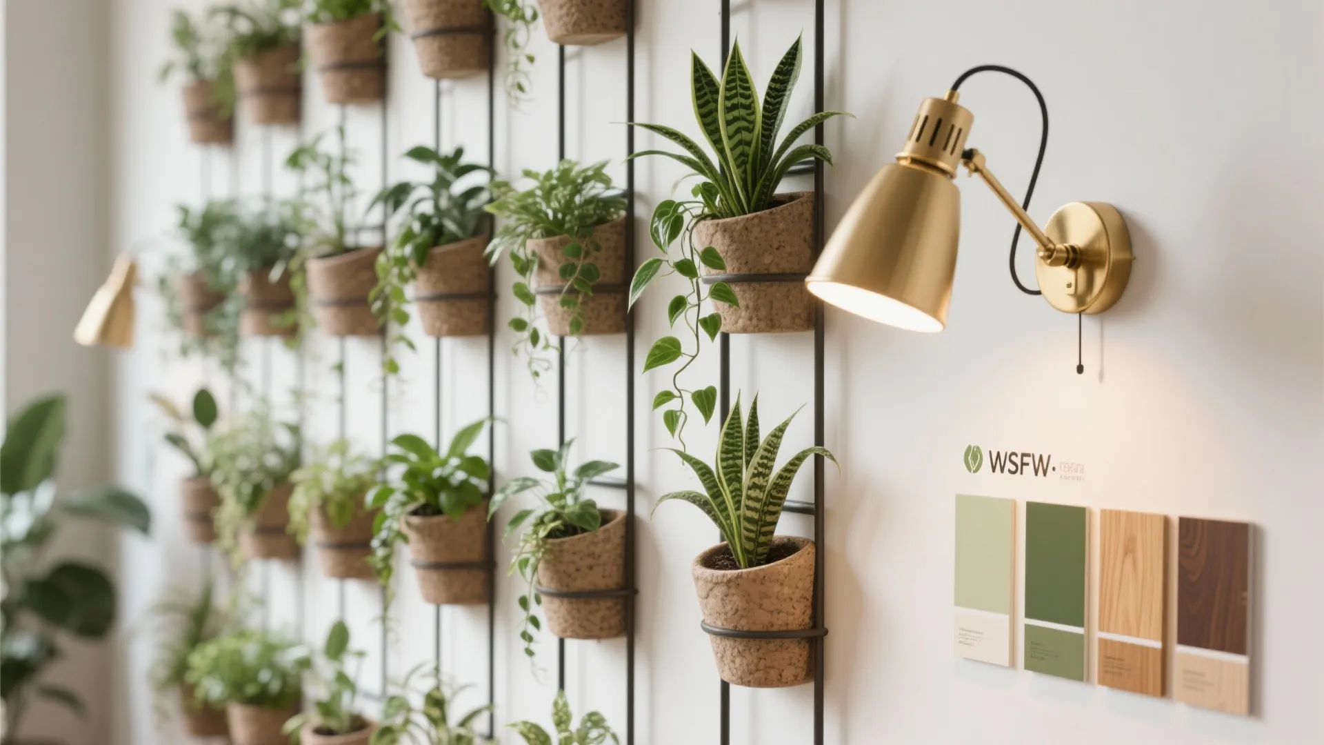 5. Vertical greenery and compact lighting strategies