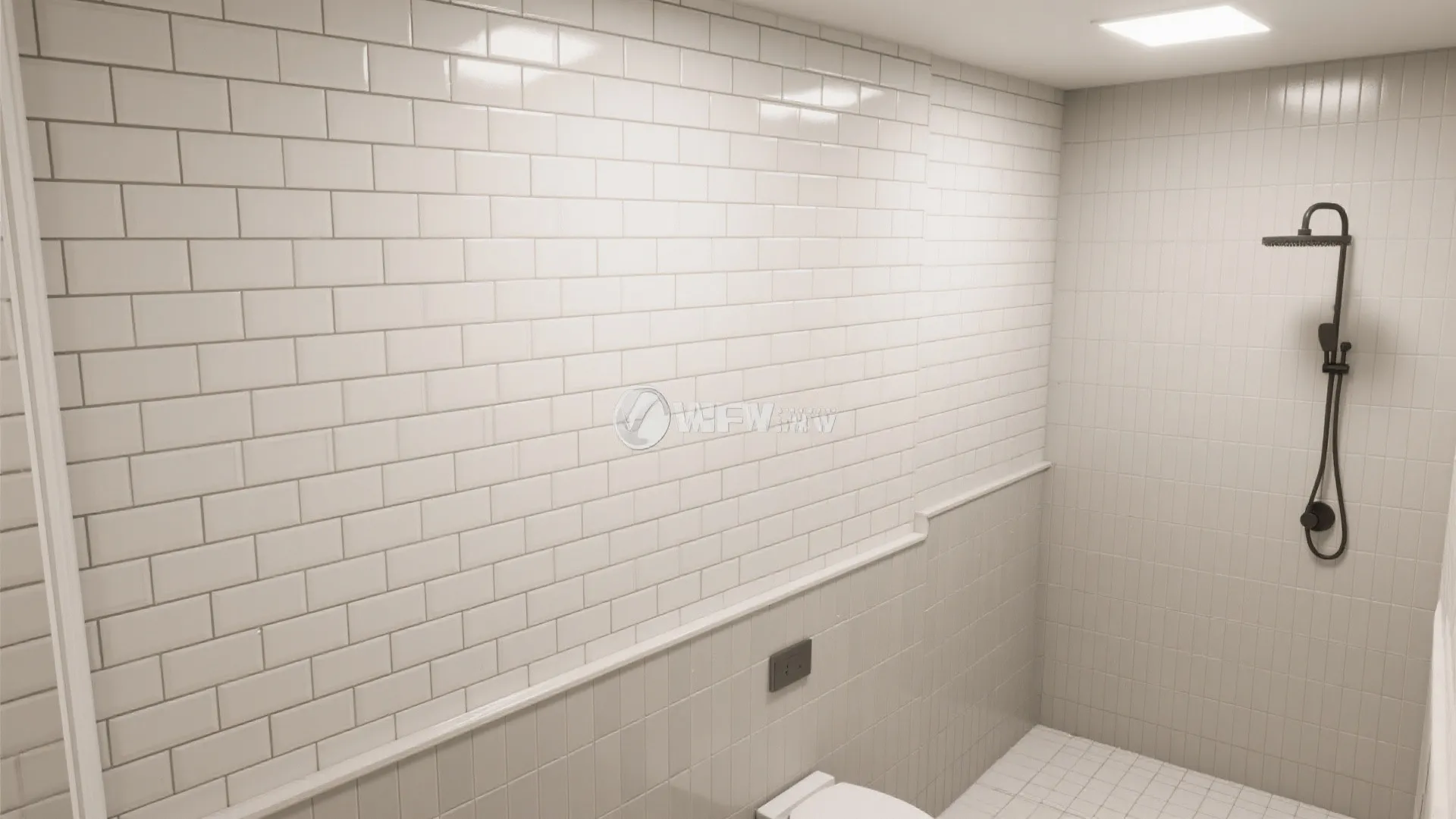 Vertical Stacked Subway Tiles to Add Height