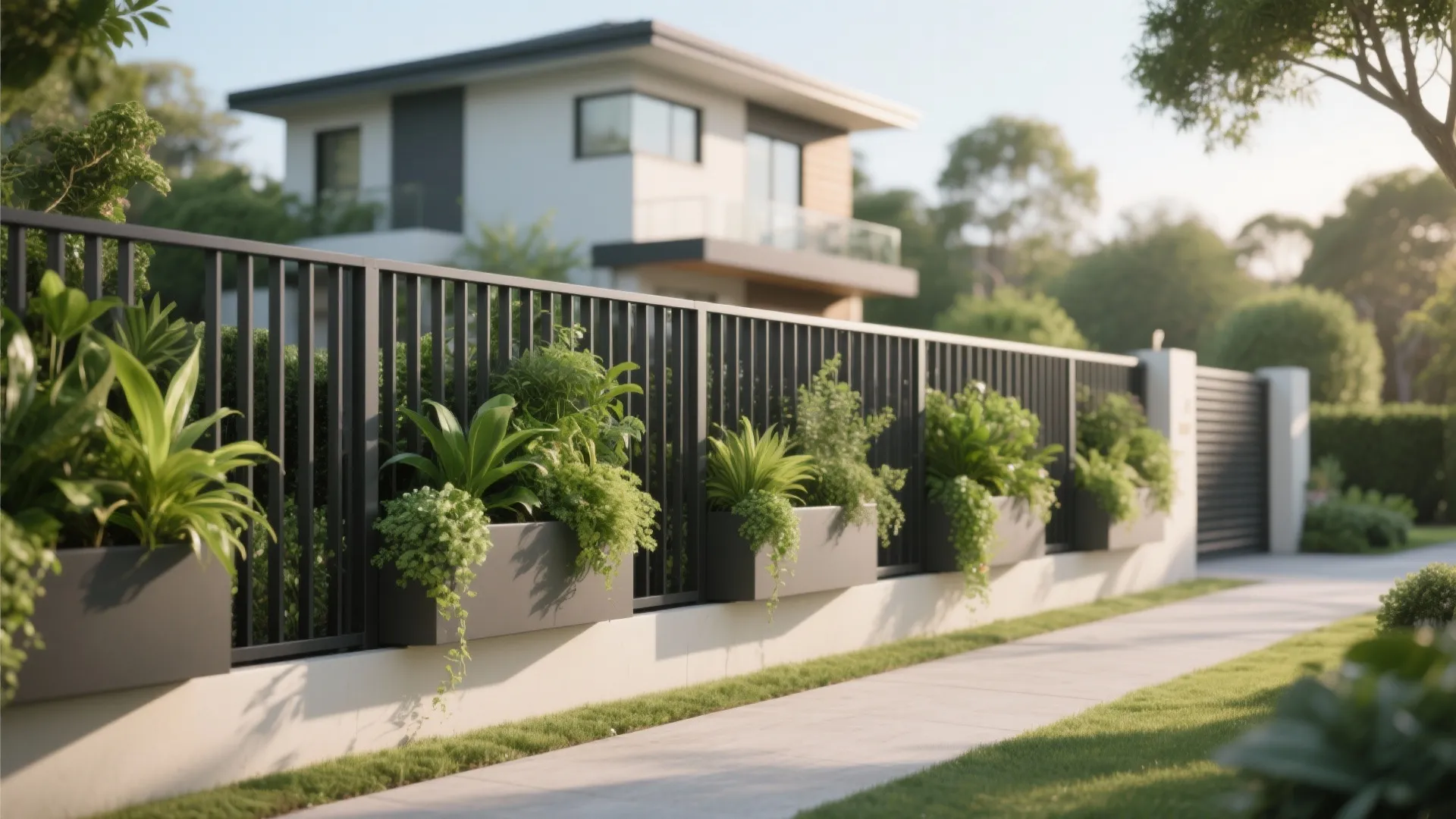 Vertical Grill with Planter Integration