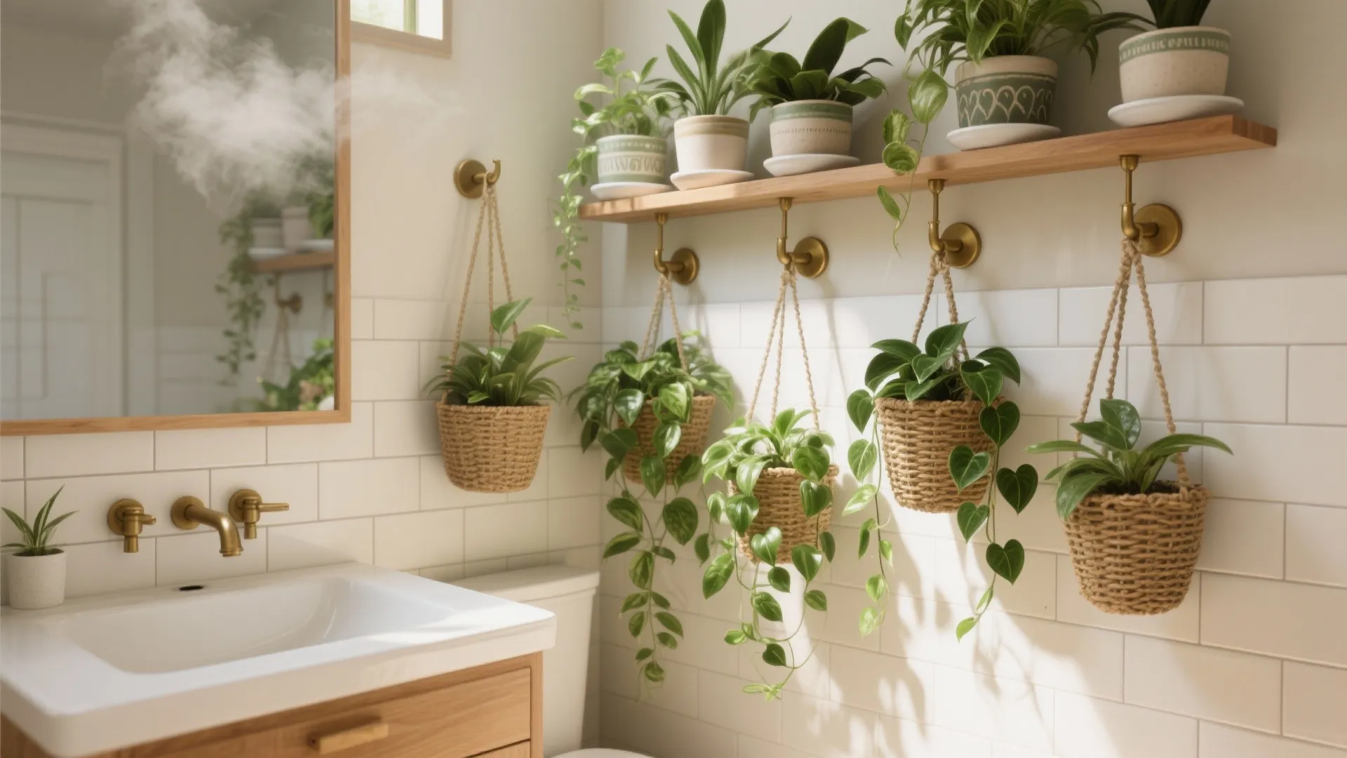 1. Go vertical: hanging and wall plants