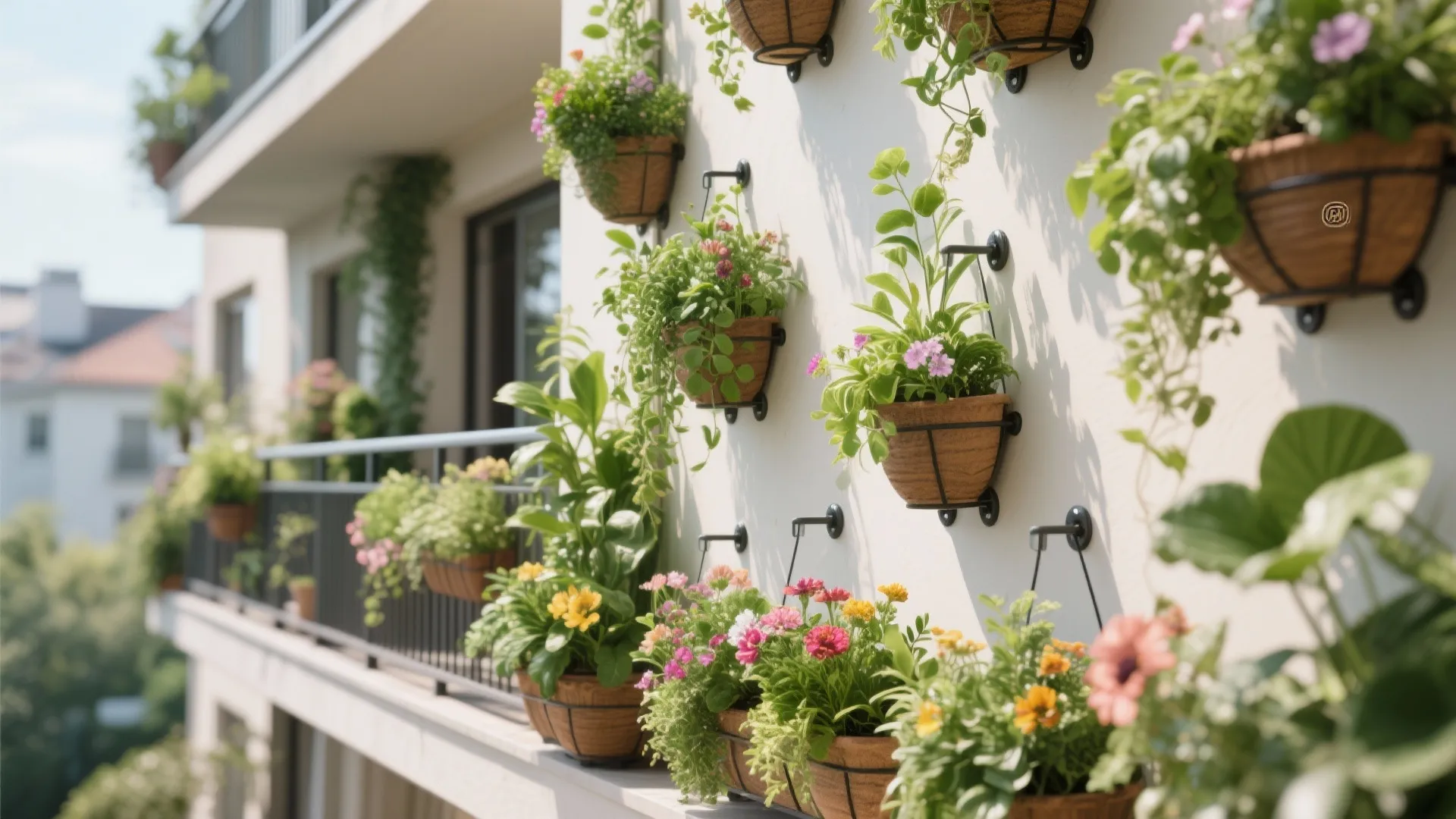 3. Vertical Hanging Planters