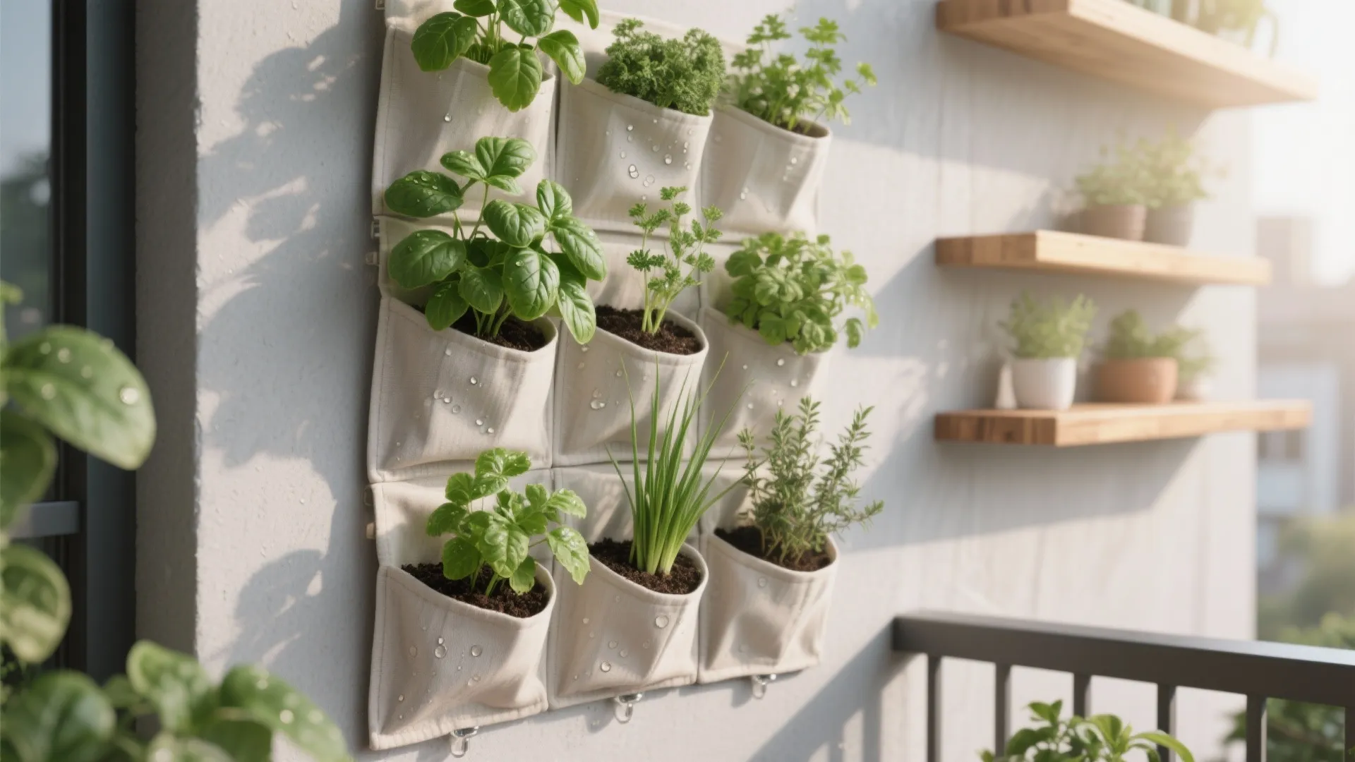 1. Vertical herb wall