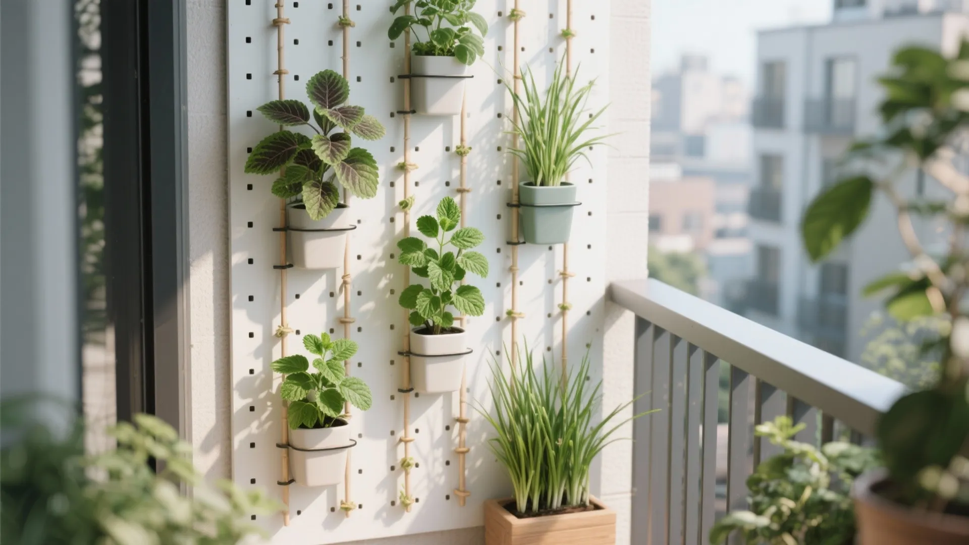 Vertical Green Wall with Edibles and Aromatics