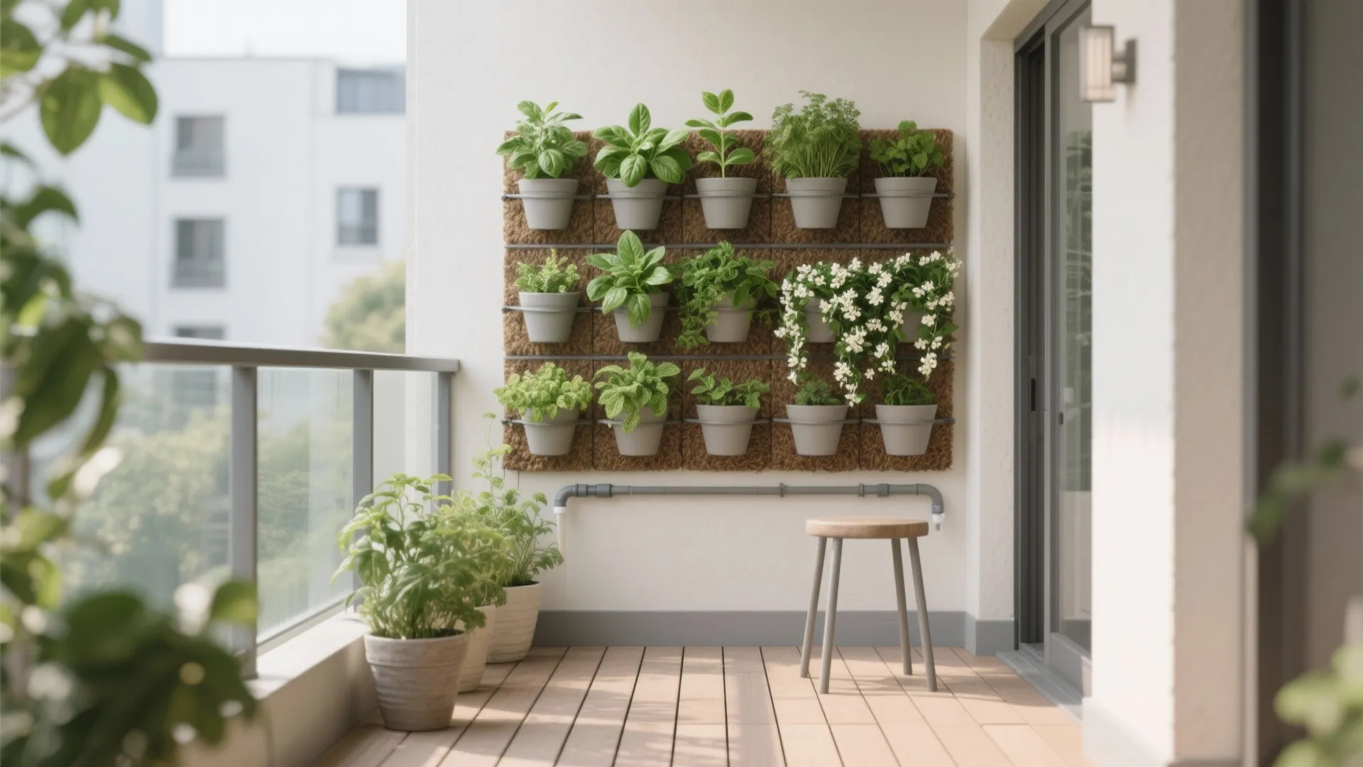 Vertical Green Wall and Micro Herb Garden