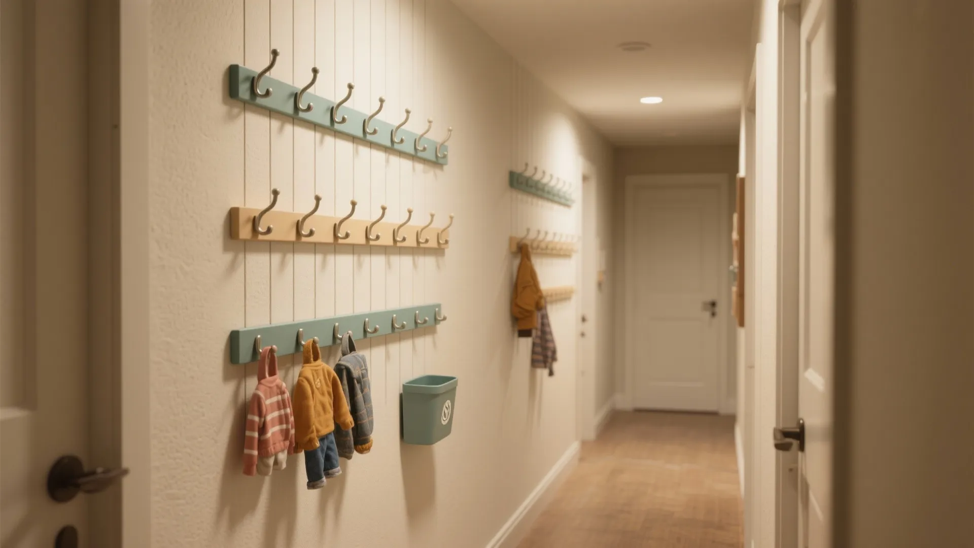 Vertical hooks and rail systems