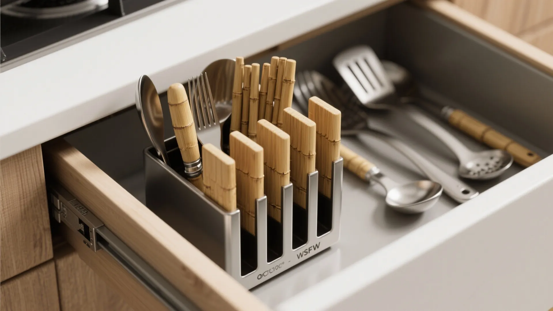 2. Use Vertical Inserts for Utensils