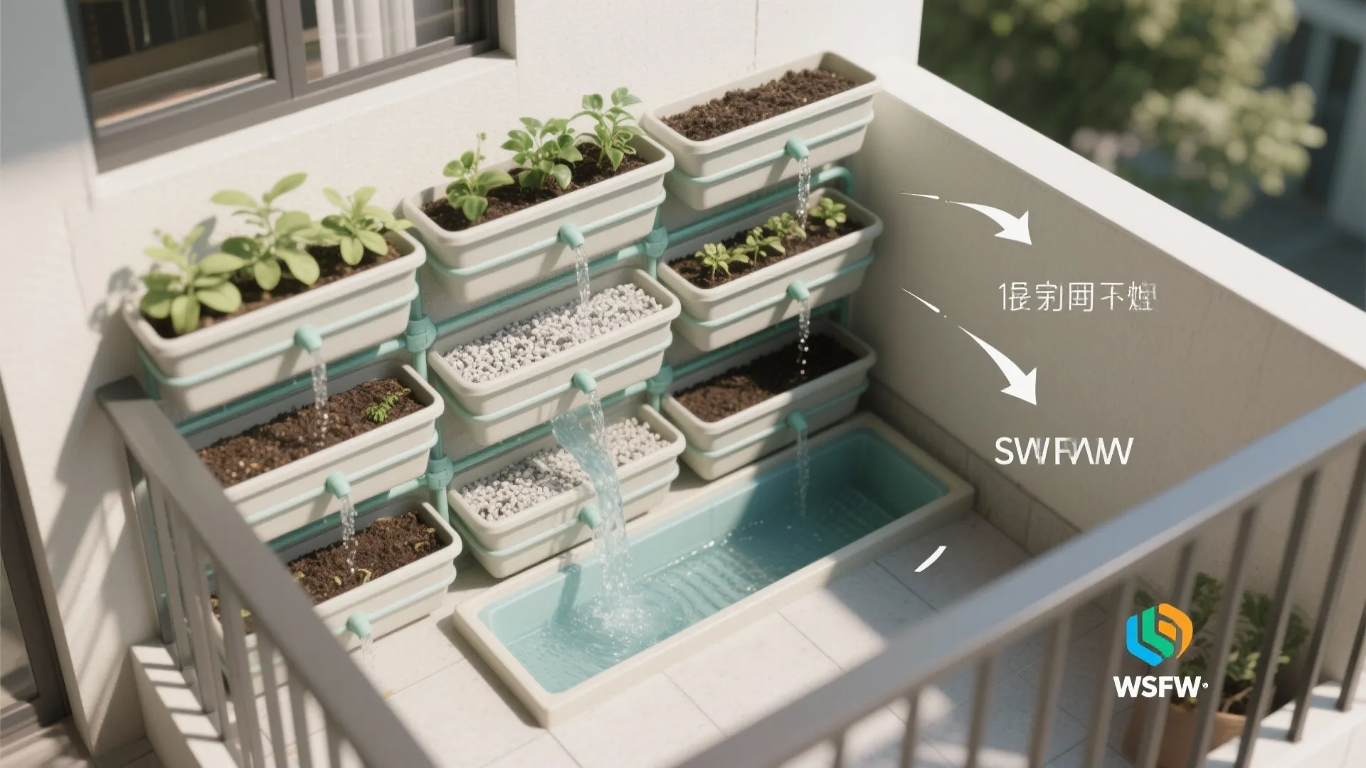 Modular stackable boxes for vertical green walls