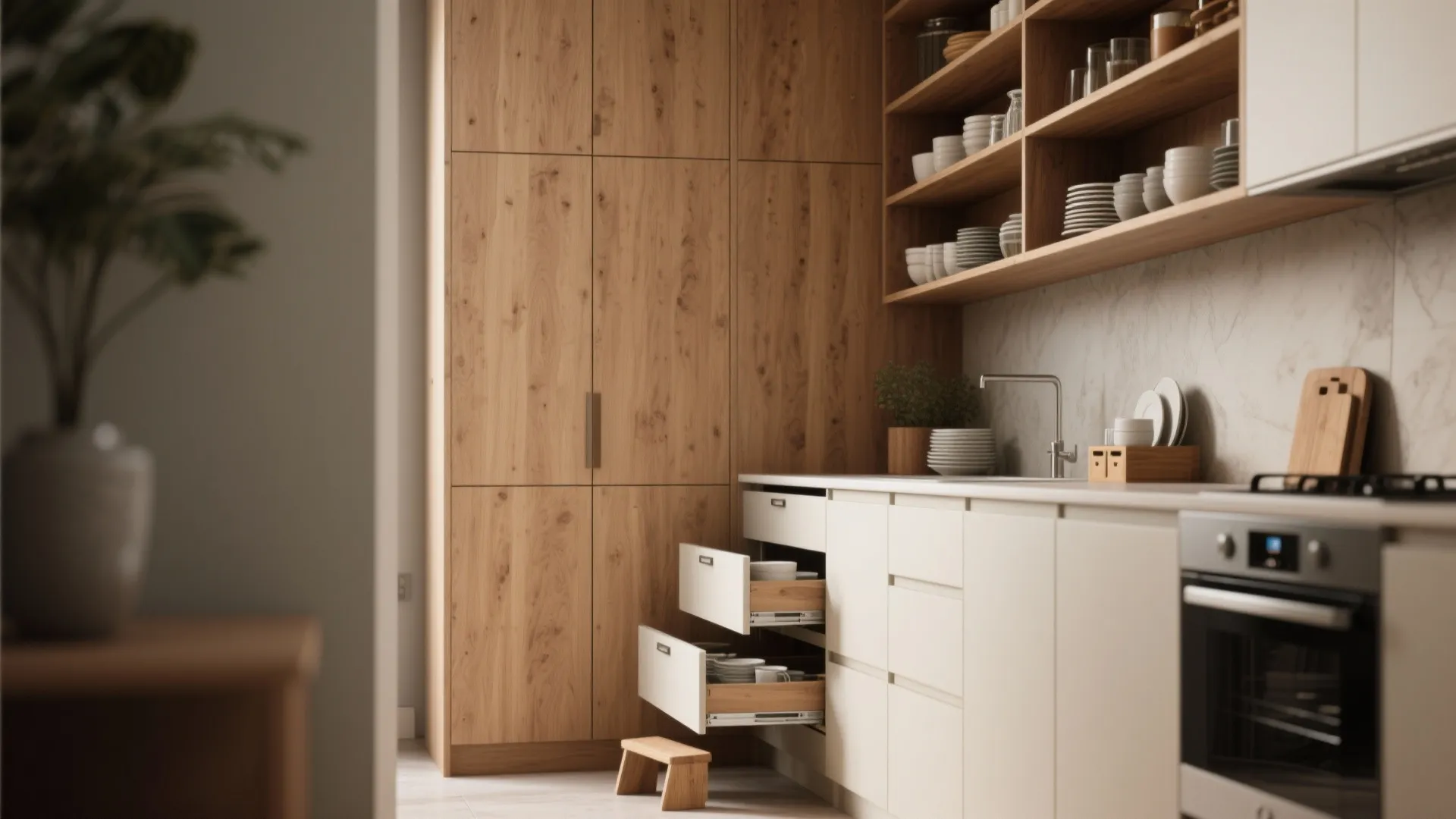 2. Go vertical in the kitchen