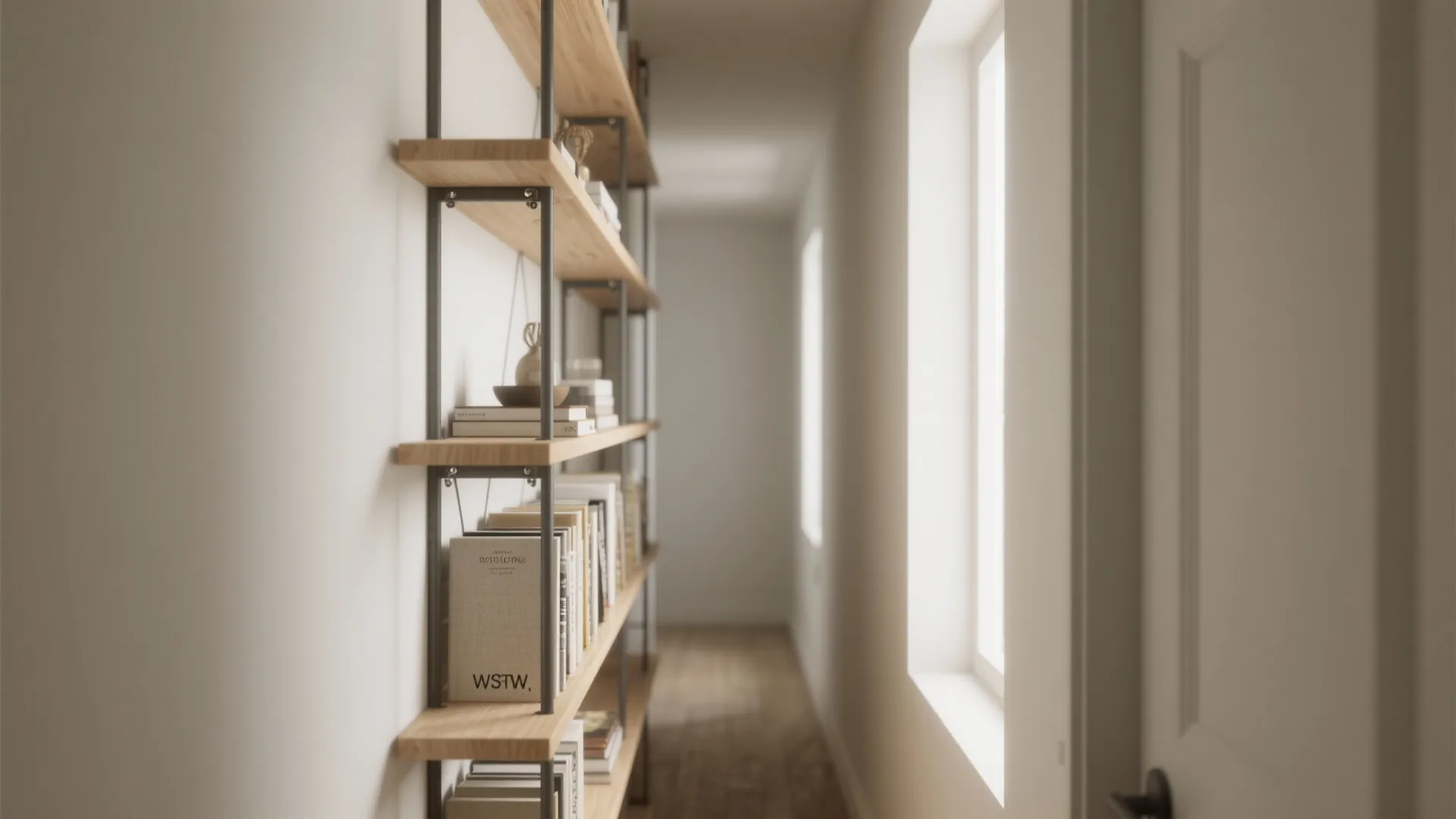 1. Vertical Ladder Shelves