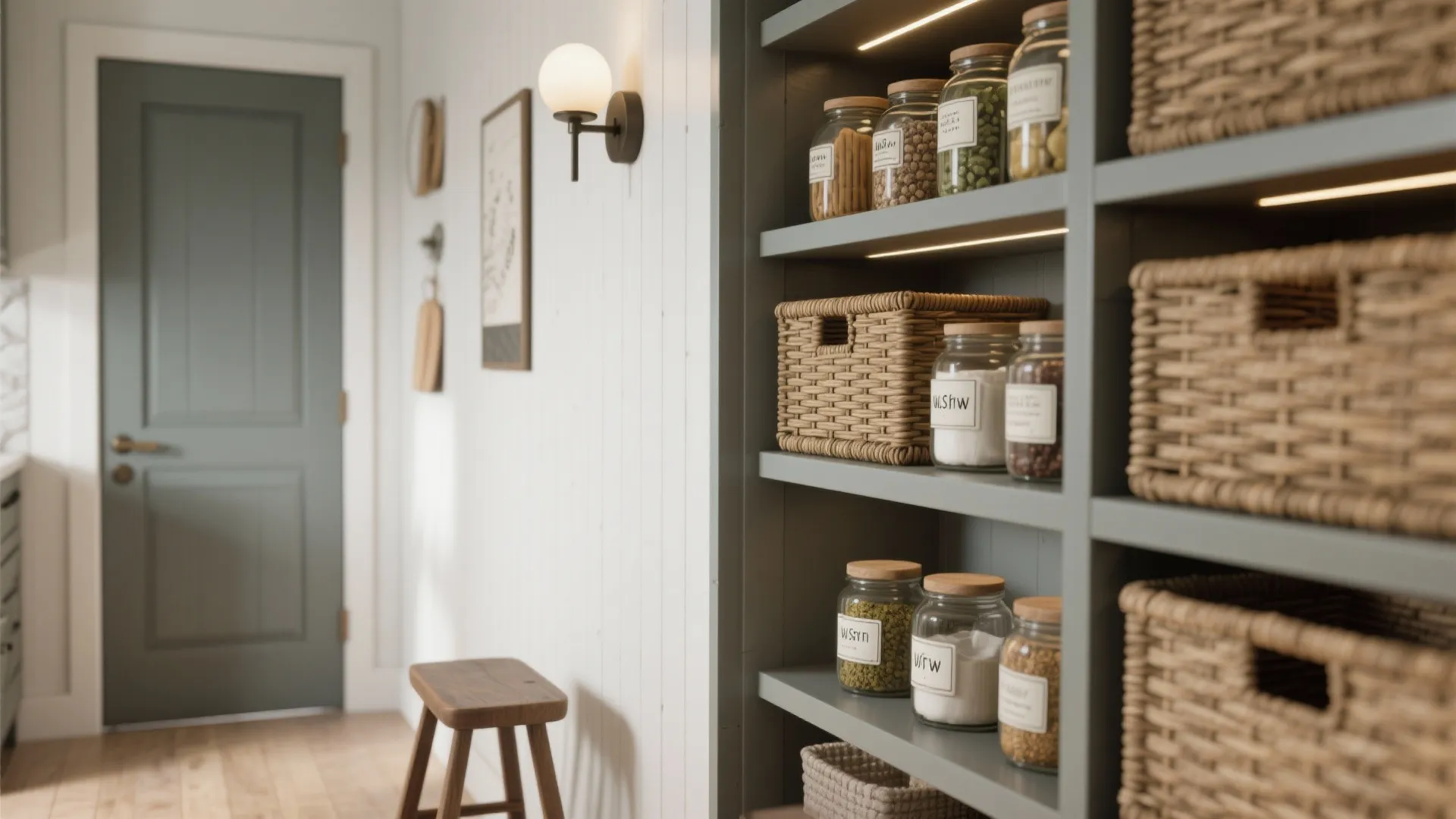 4. Vertical layering: stacked storage and floating furniture