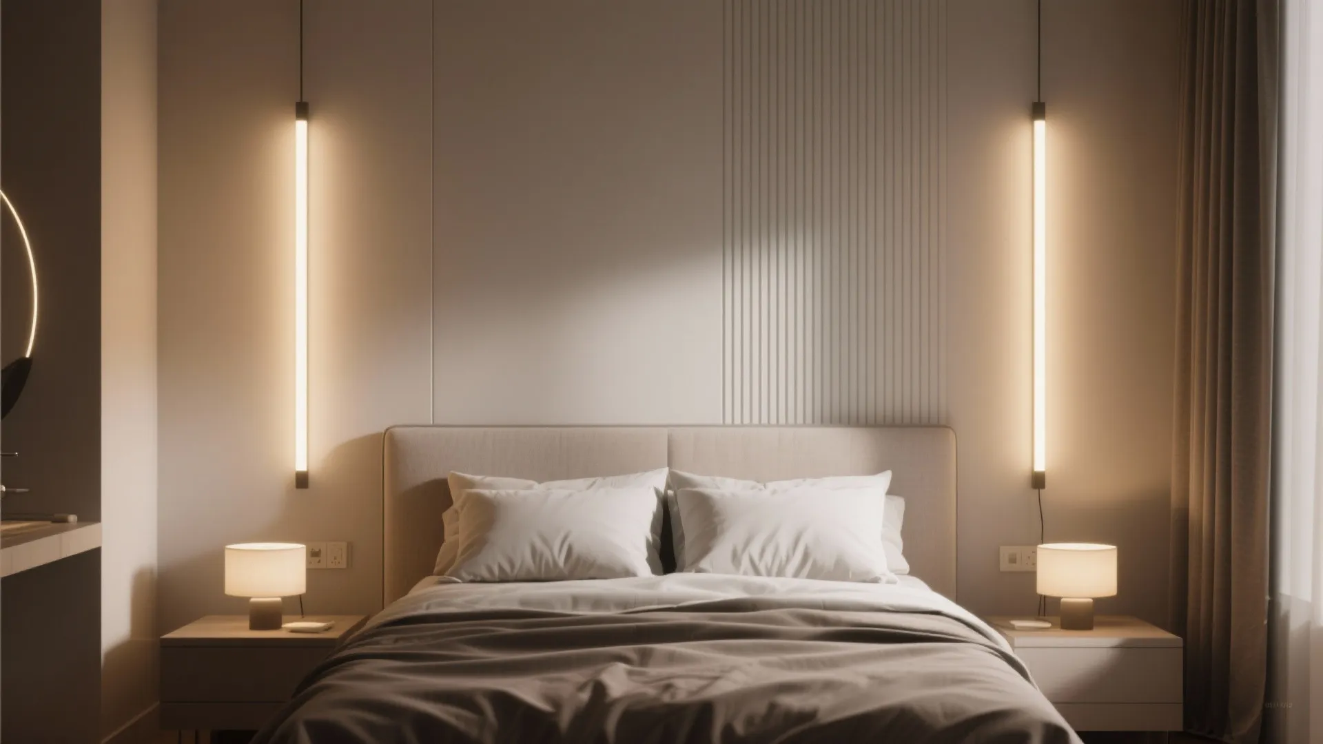 2. Vertical flanking lights to frame beds or artwork