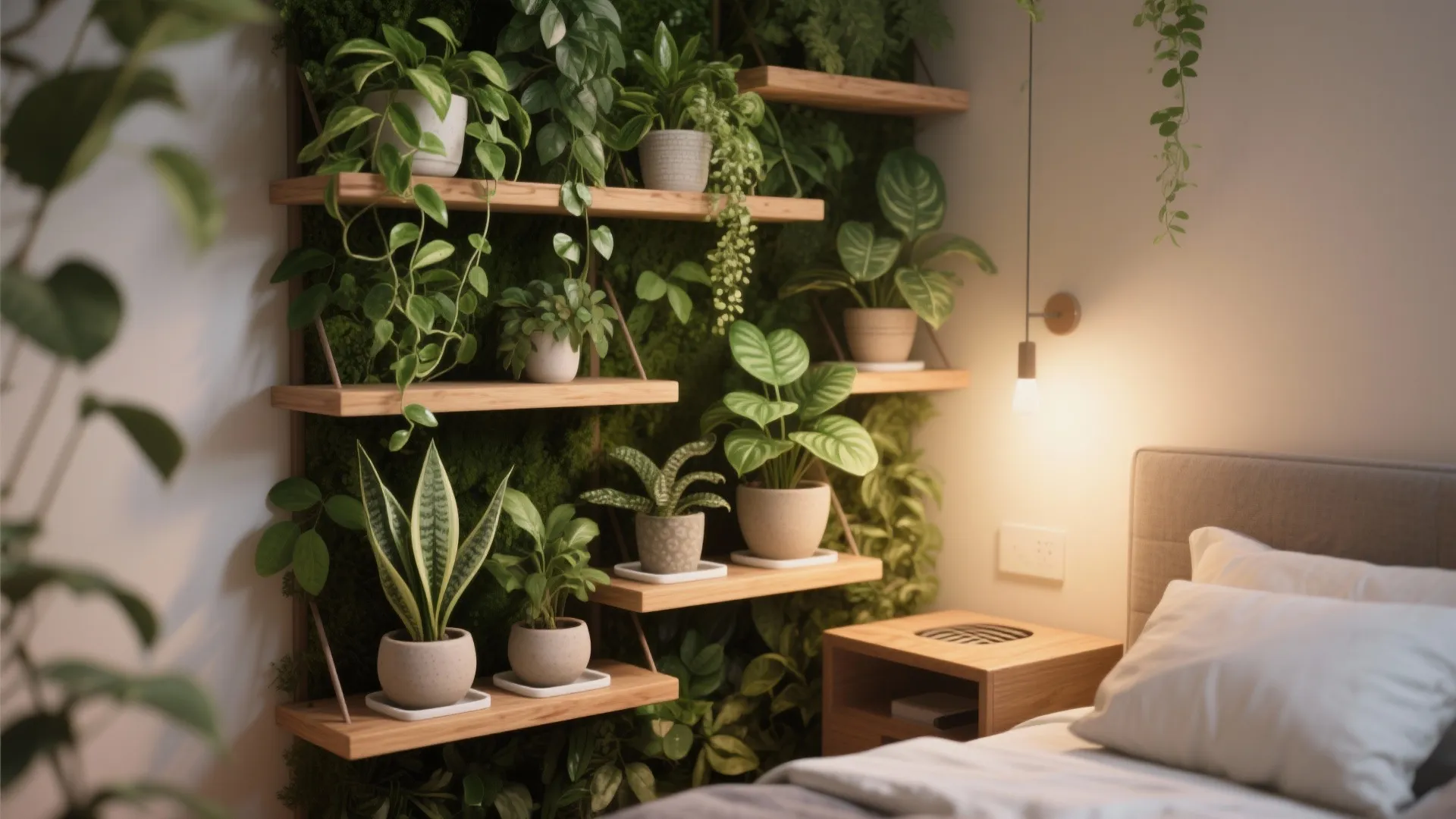 2. Create a living wall with easy-care plants