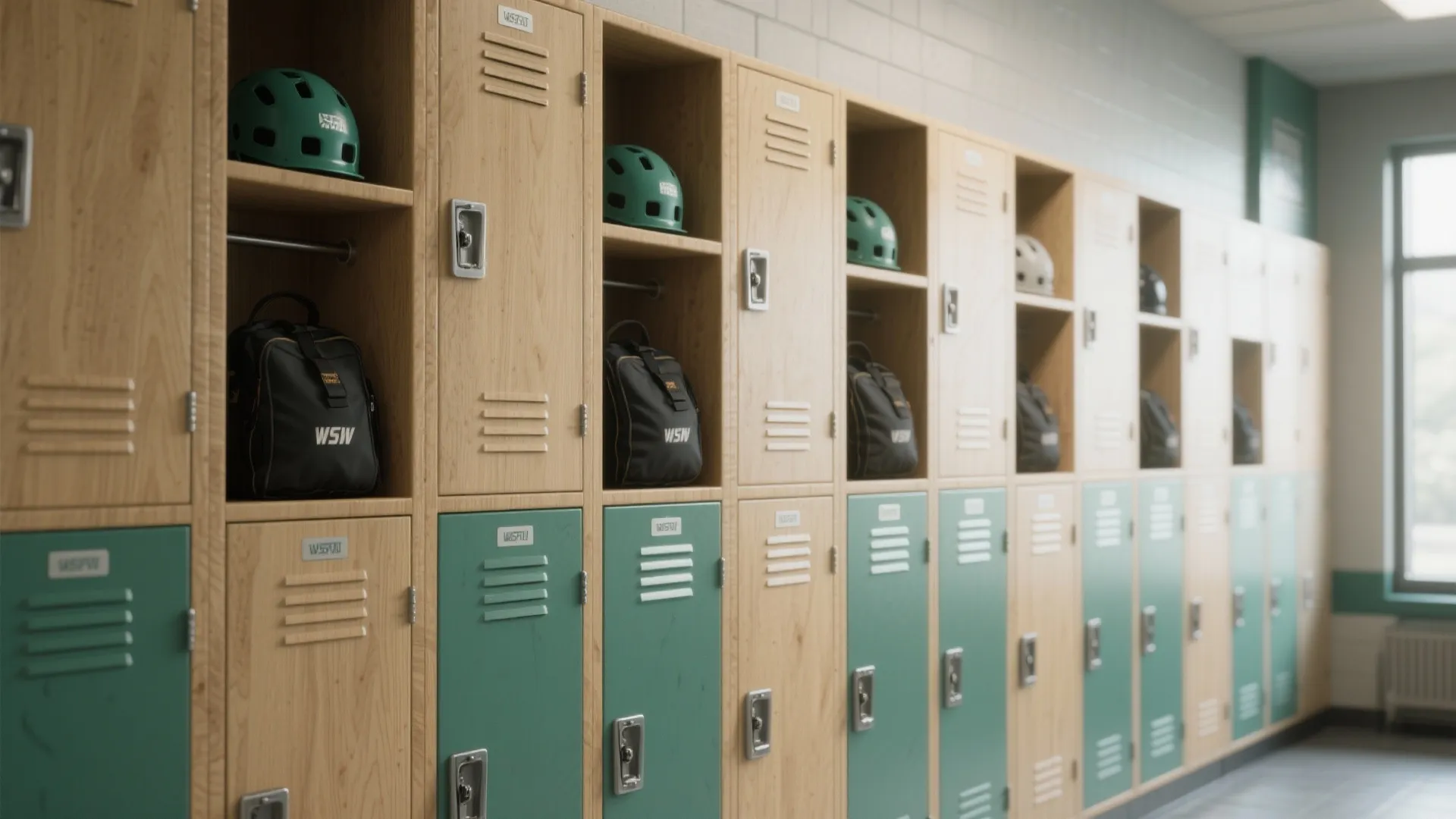 1. Vertical lockers with mixed sizes