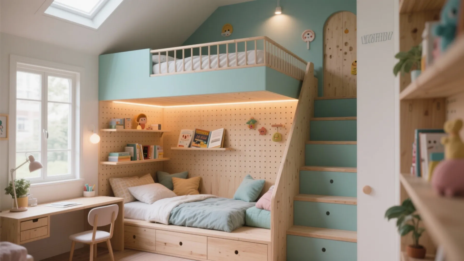 2. Loft solutions that create a vertical play zone