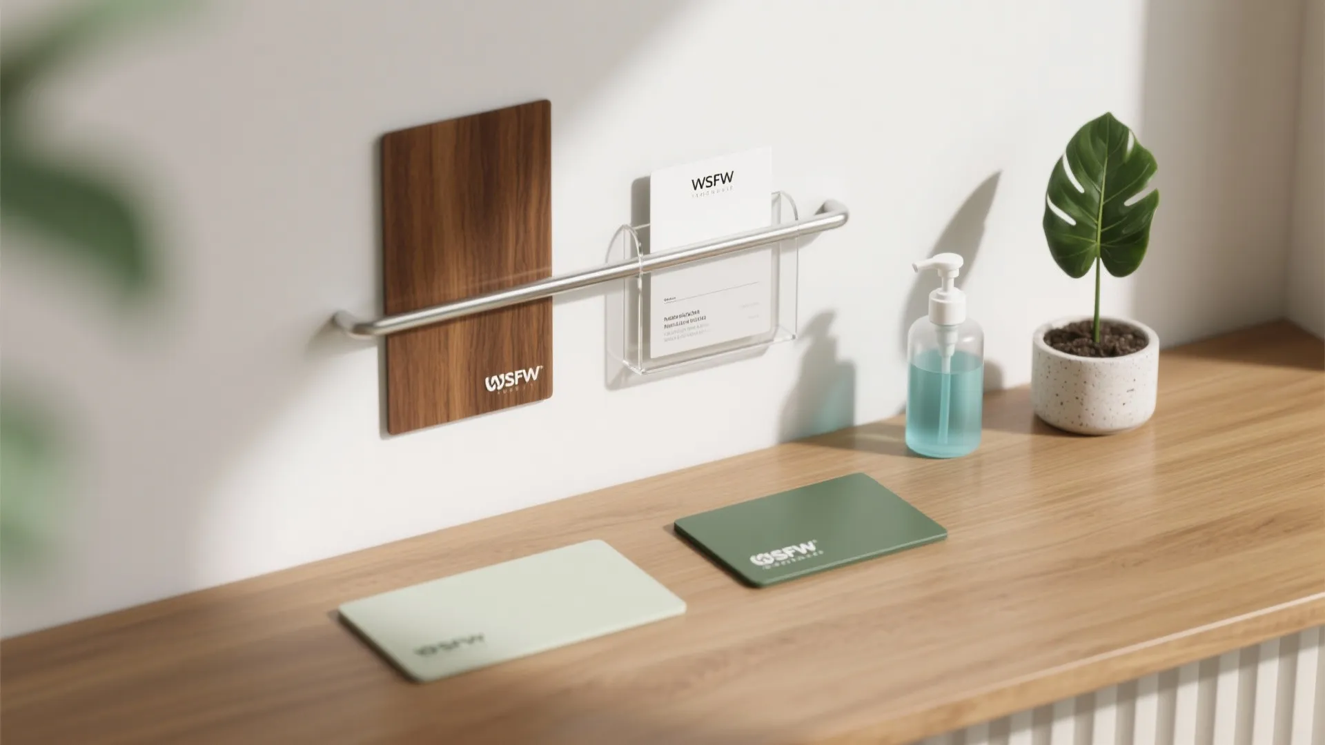 2) Vertical storage and message stacking to clear the floor