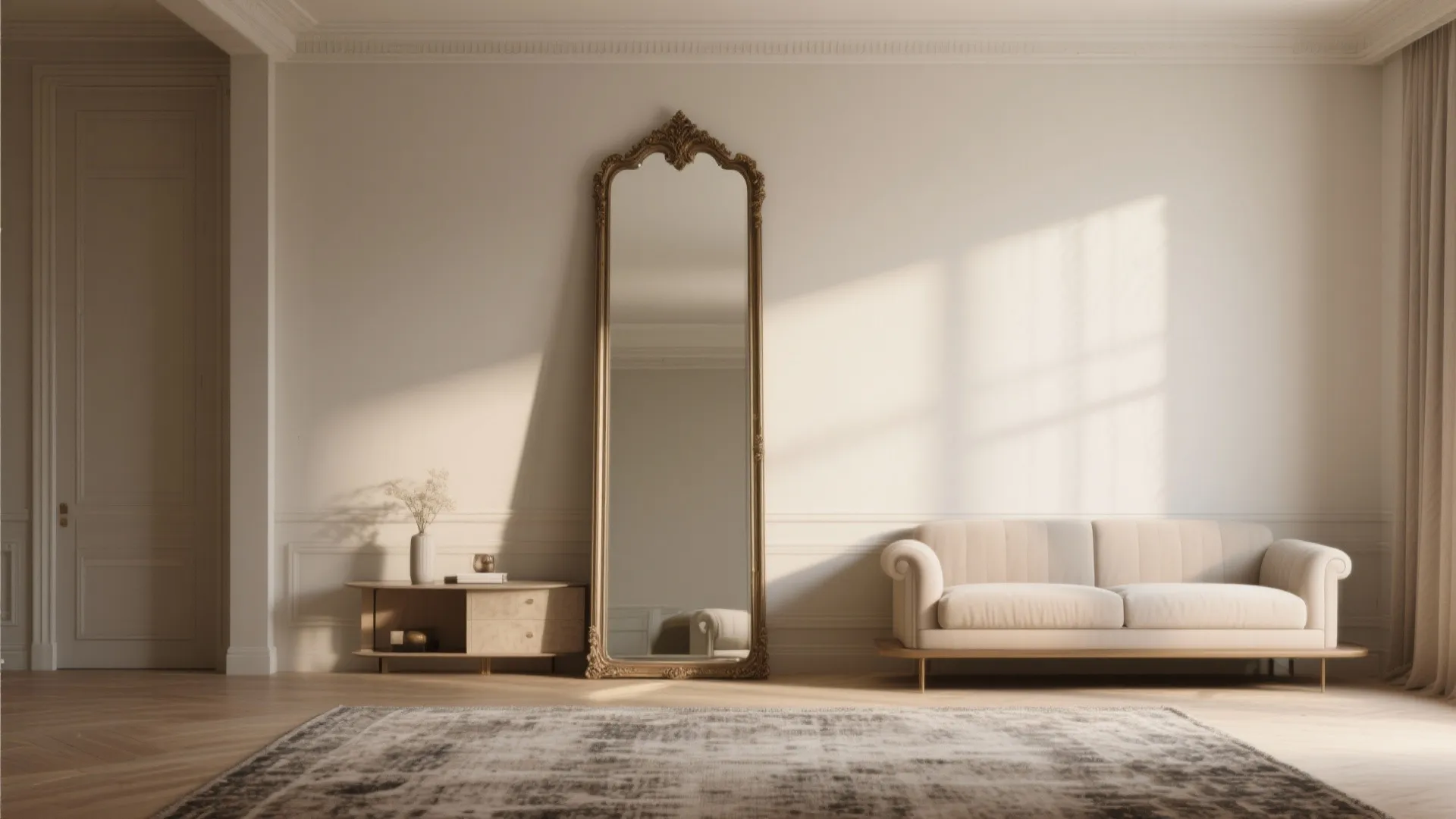 2. Full-length vertical mirror as art