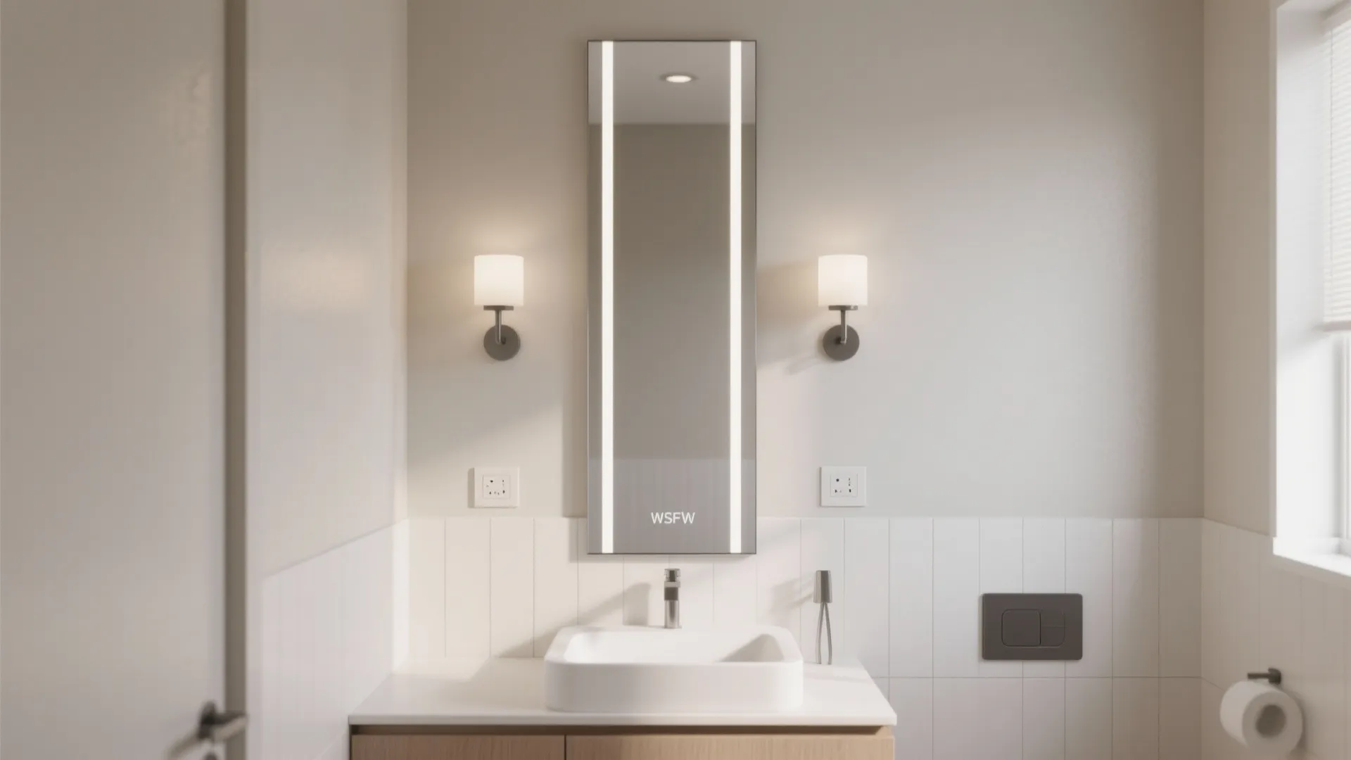 2) Oversized Vertical Mirrors to Stretch Ceiling Height