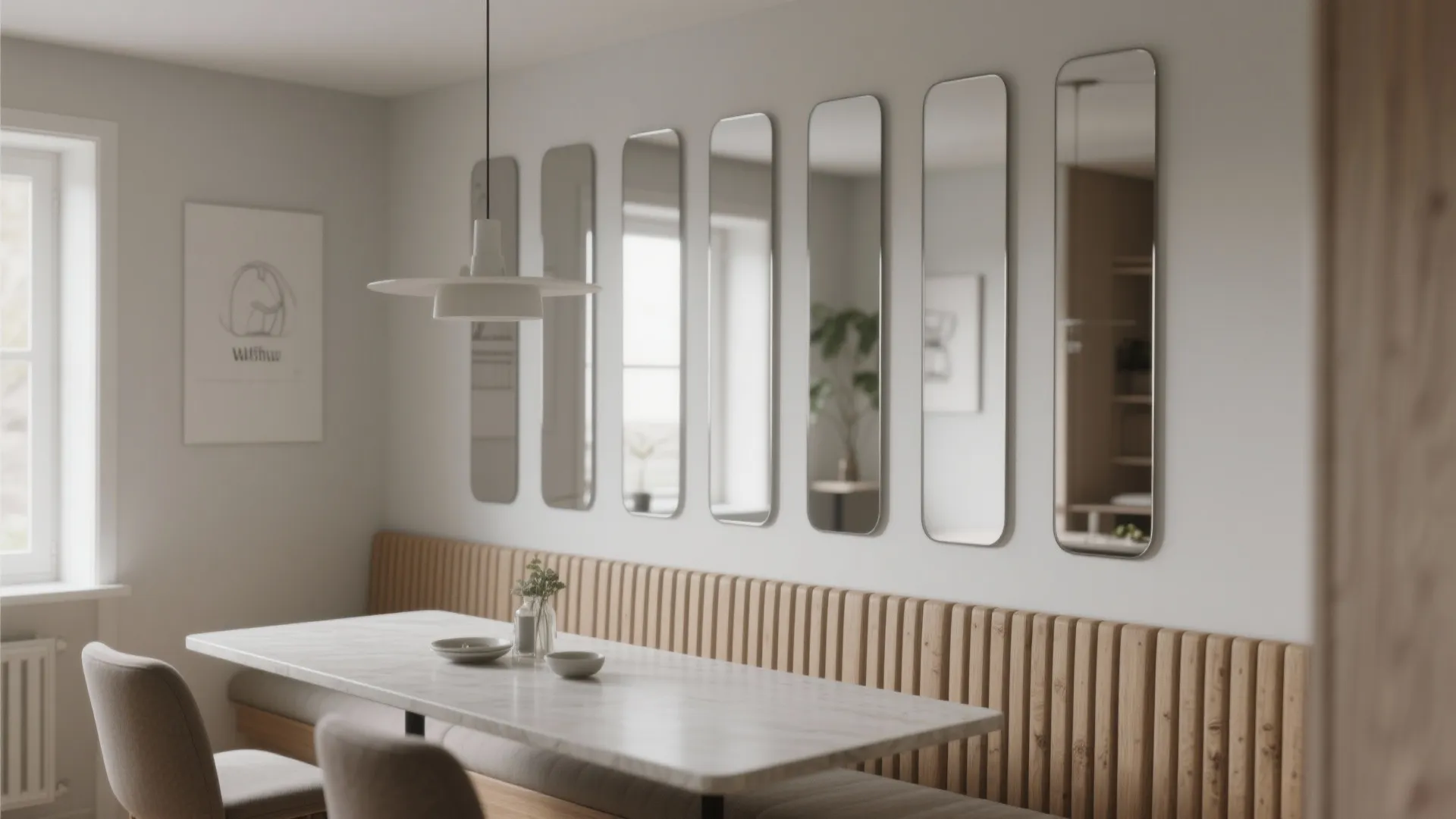 Mirrored Panels to Create Depth