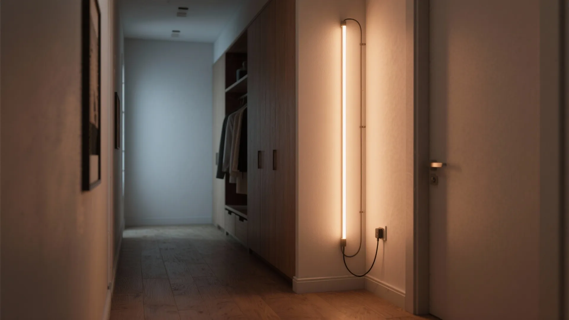 1. Vertical Accent Strip Lighting