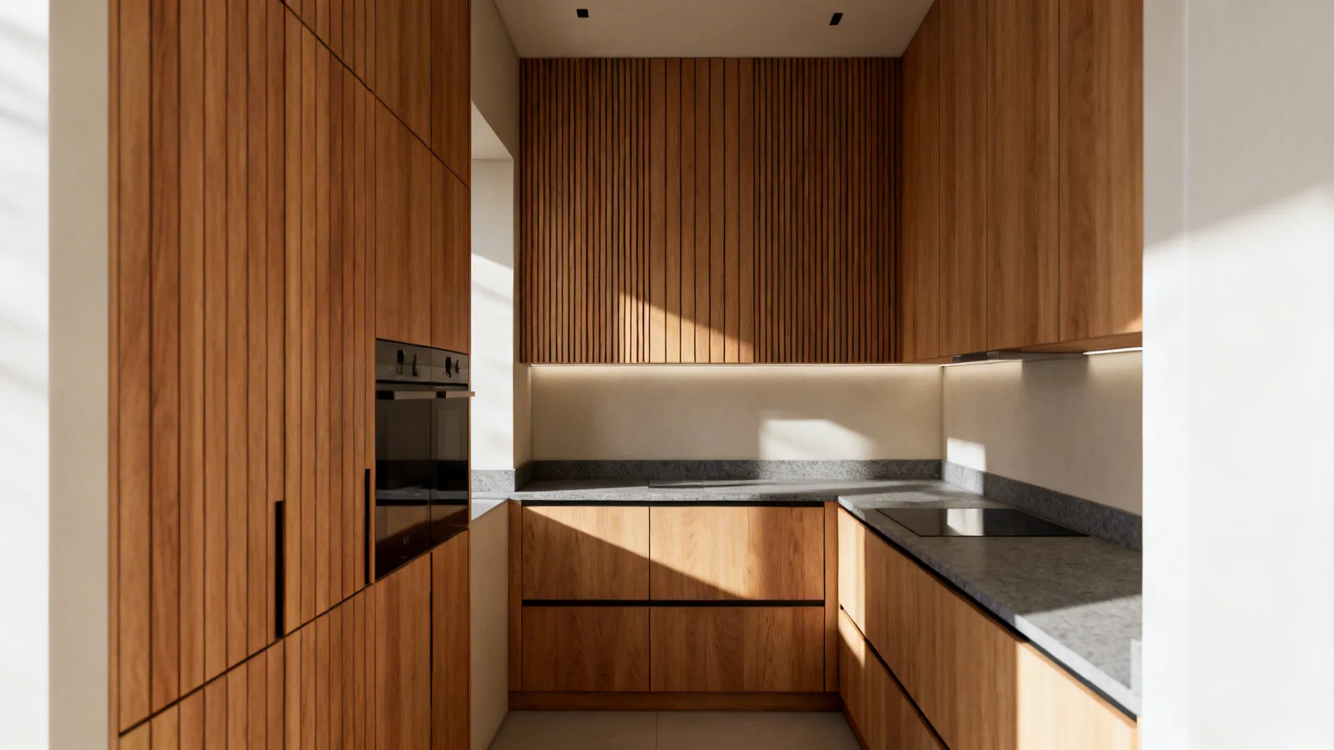 2) Vertical-grain oak with matte oil finish