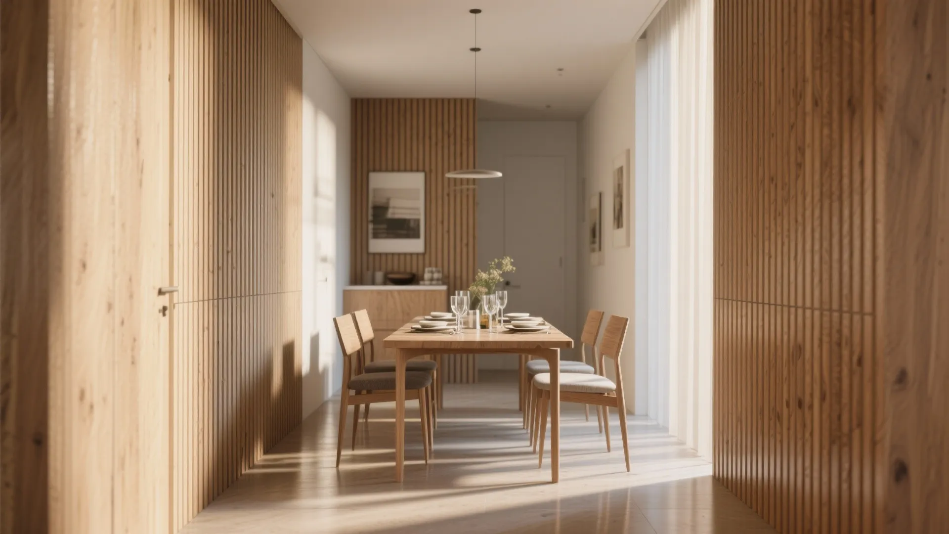 Tip 1: Vertical Slat Wood Panels