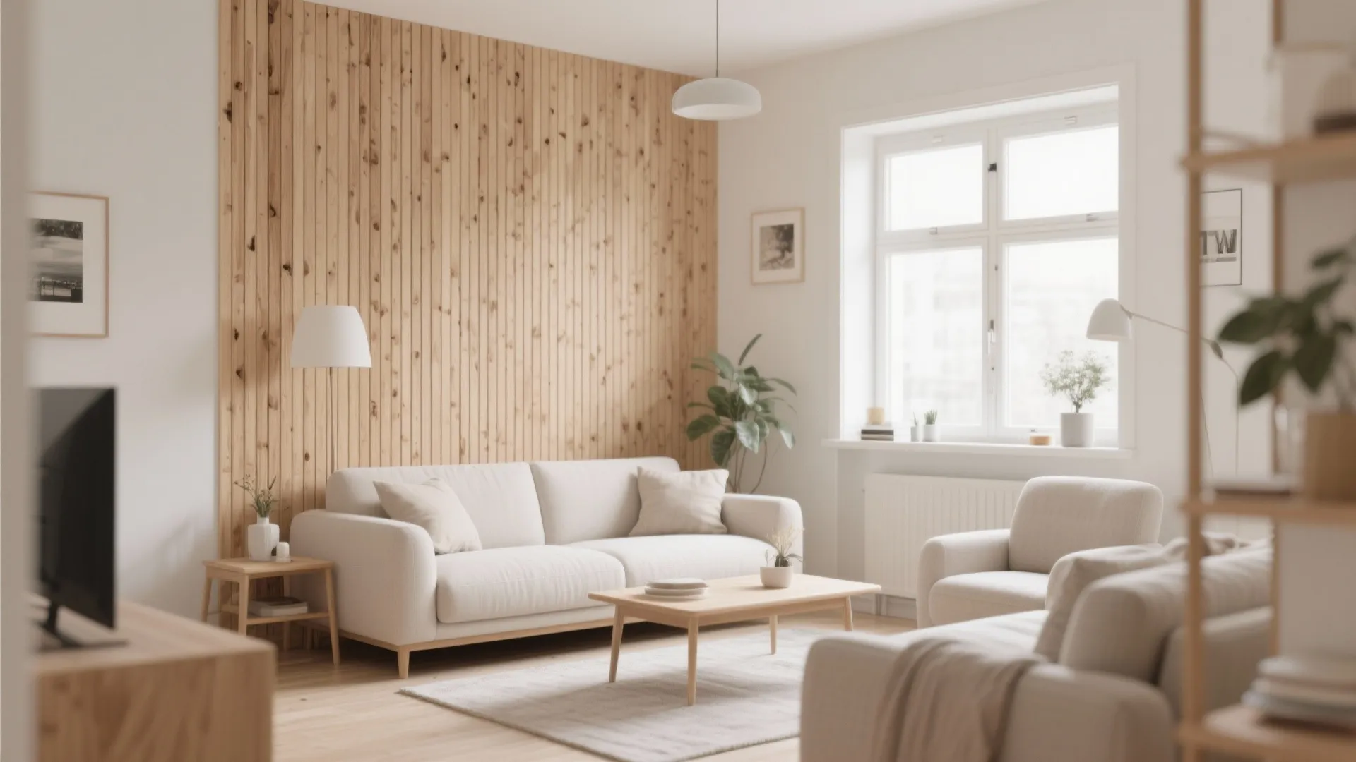 1. Minimalist Vertical Wood Slats