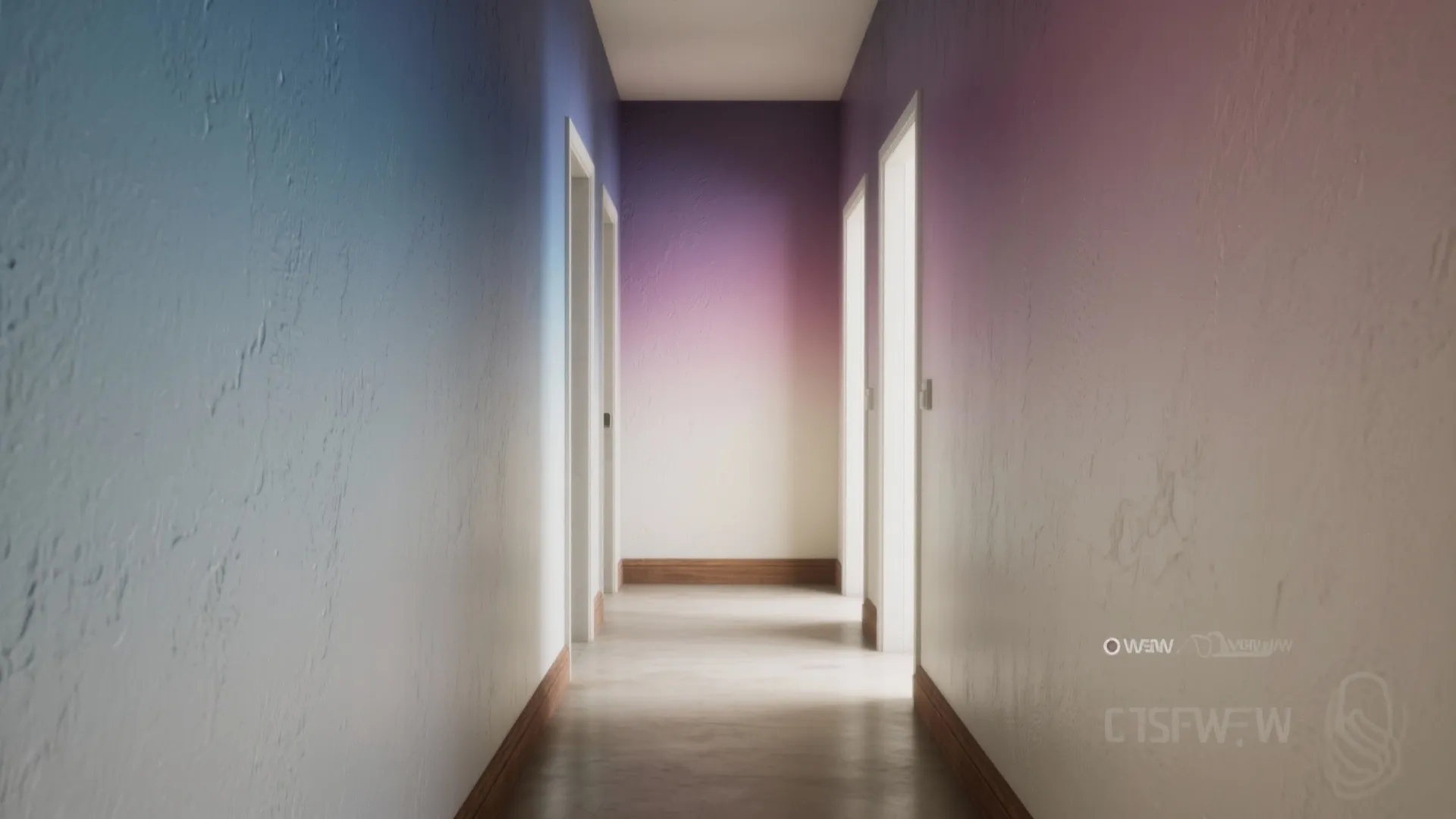 2. Use vertical gradients to lengthen a room