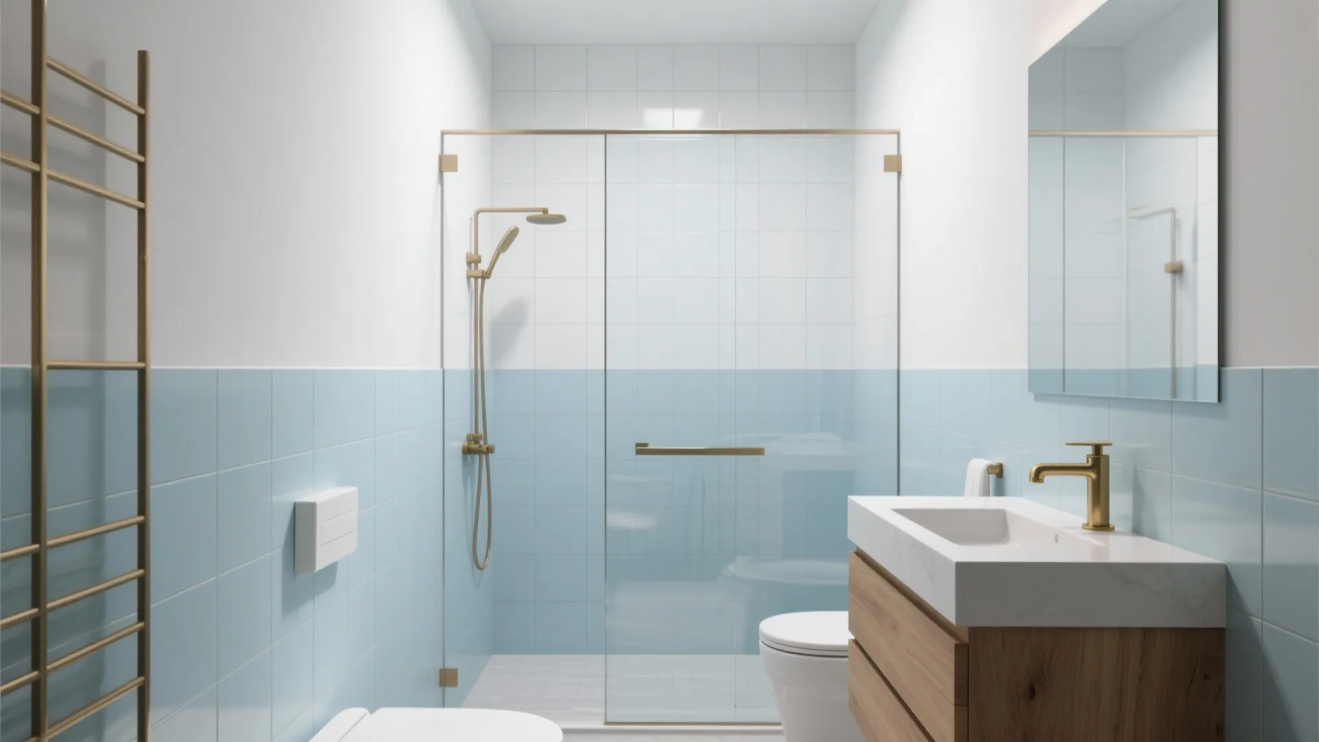 Sky-to-White Vertical Stack (Large-Format Calm)