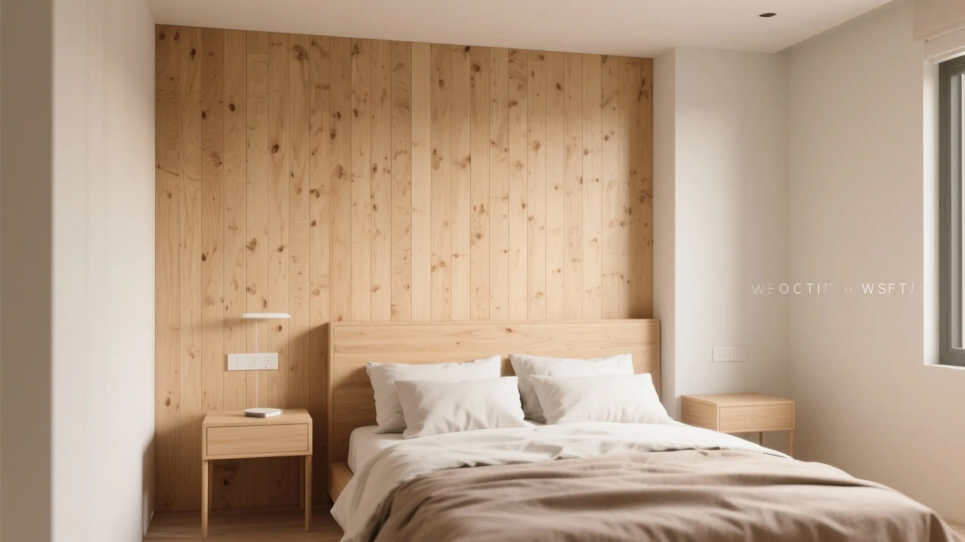 1. Accent wall with vertical panels