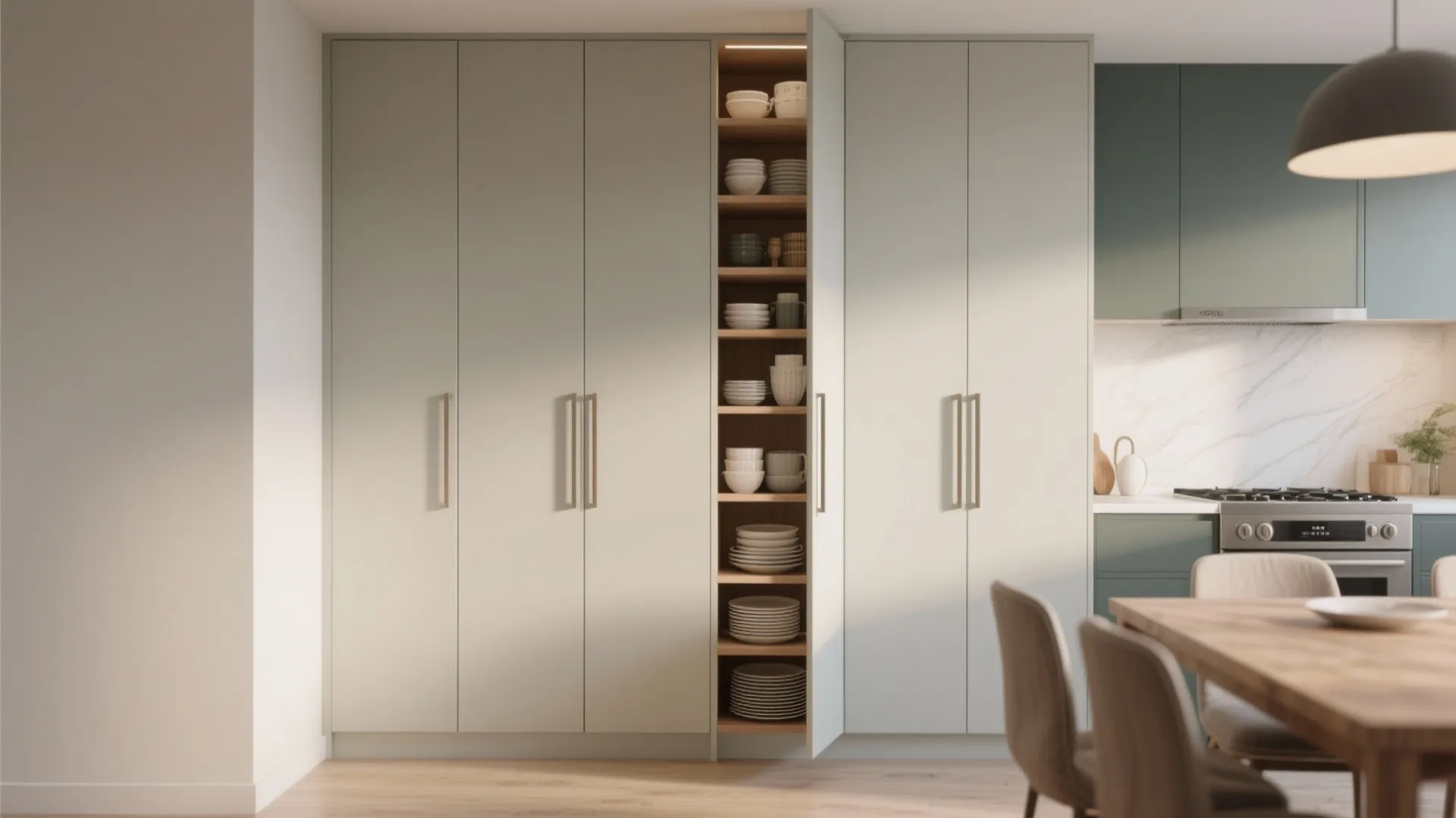 3. Vertical pantry-style buffet