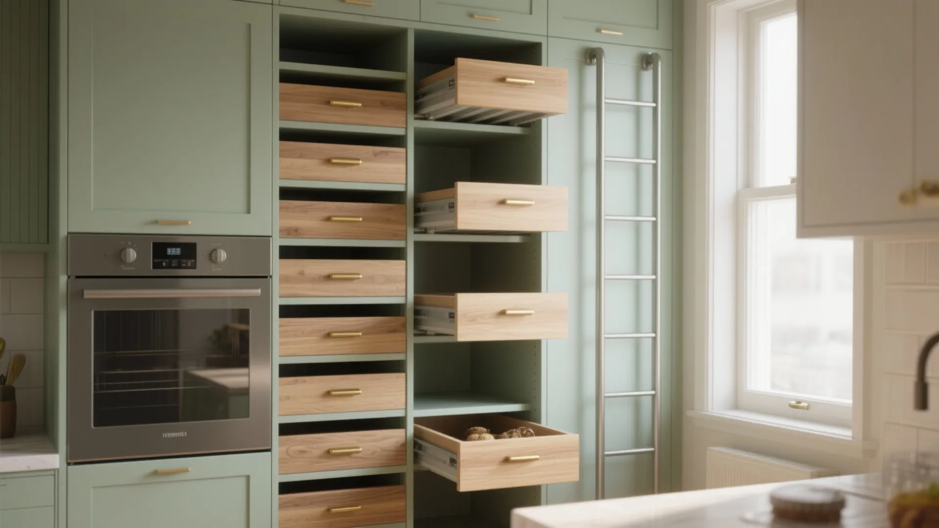 1. The Vertical Pantry: Use height to hide the chaos