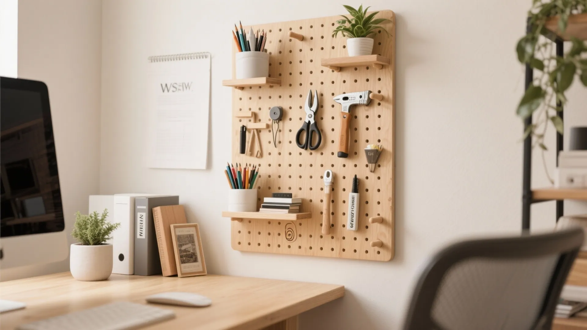 5. Vertical Pegboard Organization