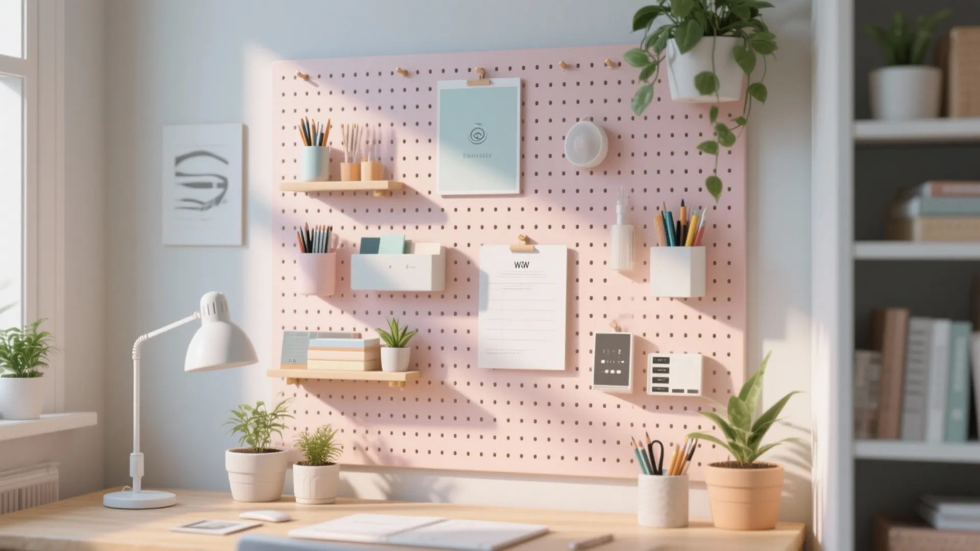 5. Vertical Pegboard Organization