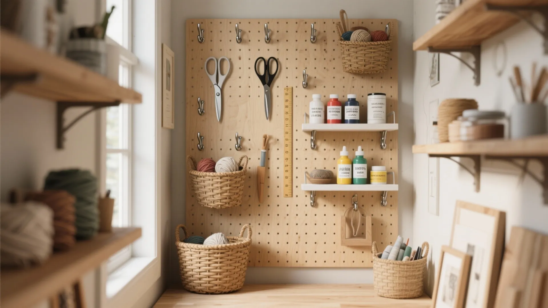 1. Vertical pegboard station