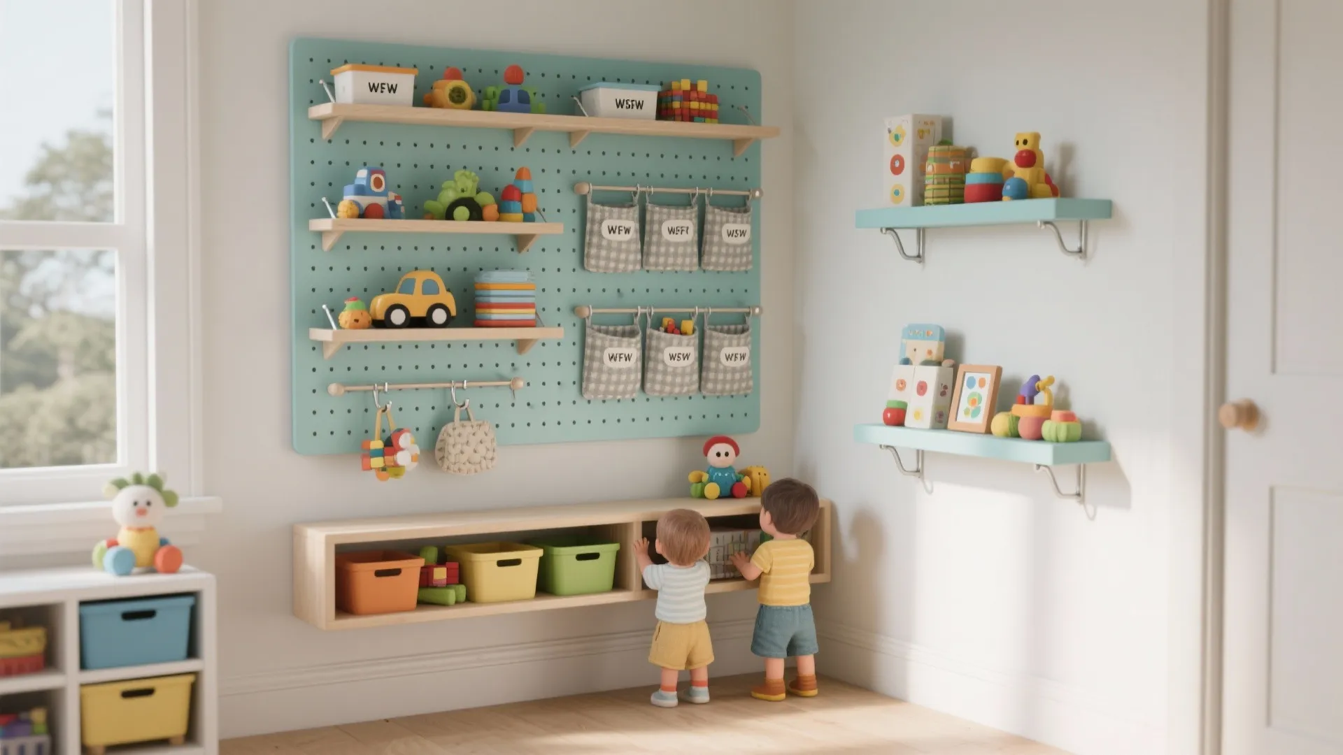 1. Go vertical: wall systems and pegboards