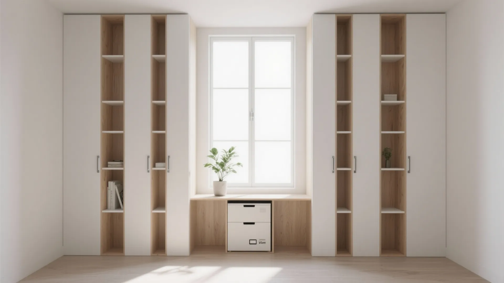 2. Vertical Storage Pillars Around Windows